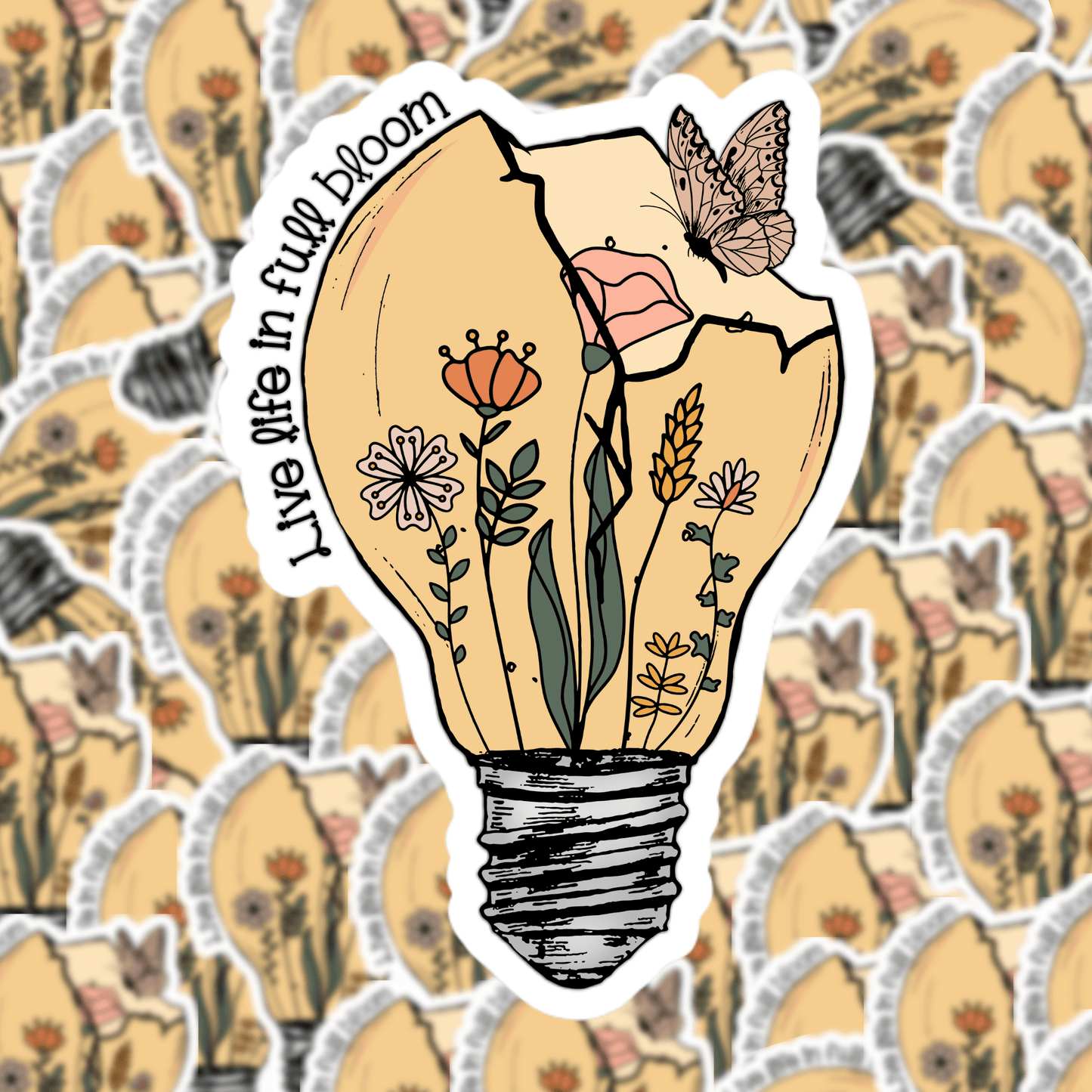 Live Life in Full Bloom Sticker