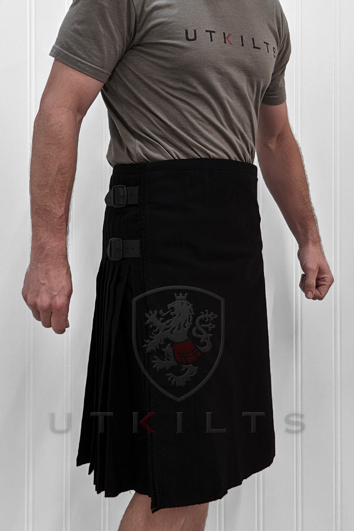 Traditional Kilt - Premium Wool, Solid Black