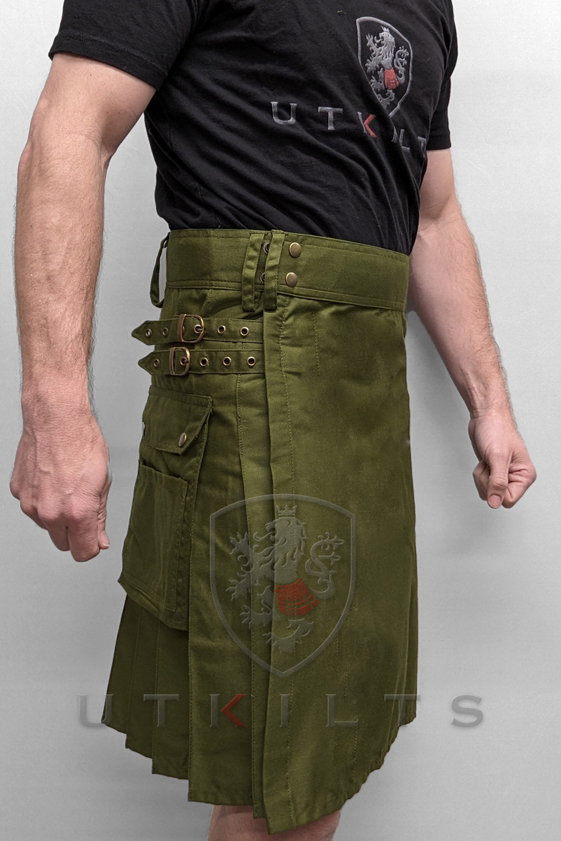 Utility Kilt – GlenLoch, Olive Green