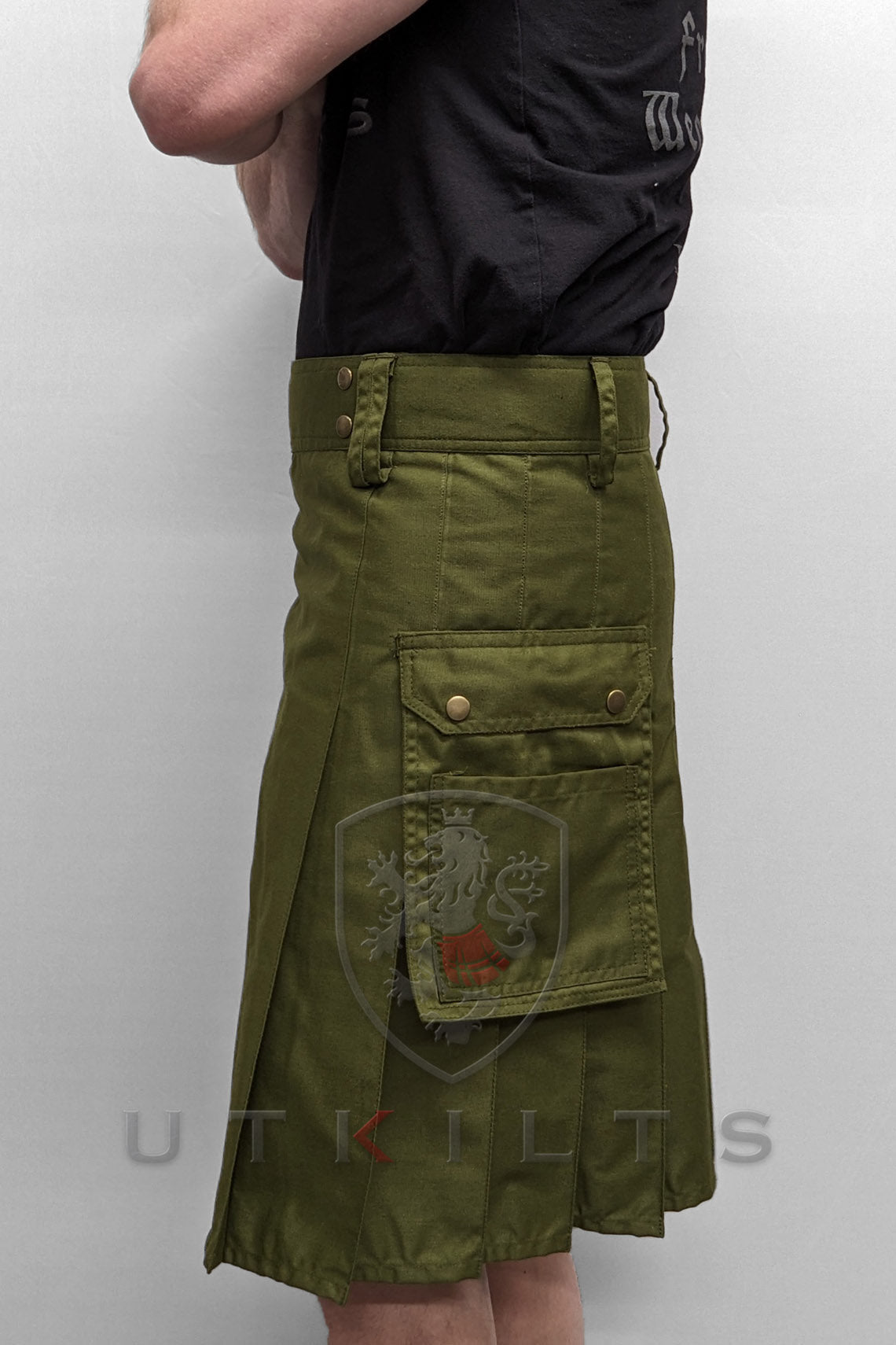 Utility Kilt – GlenLoch, Olive Green