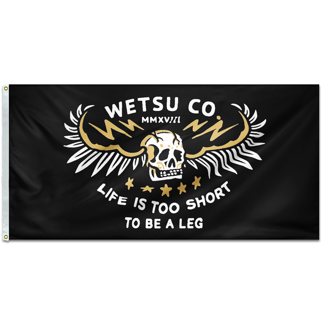 WETSU Black Double-Sided Flag
