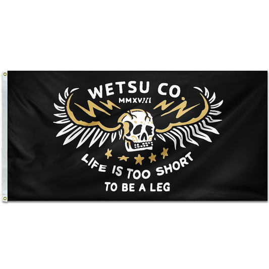 WETSU Black Double-Sided Flag