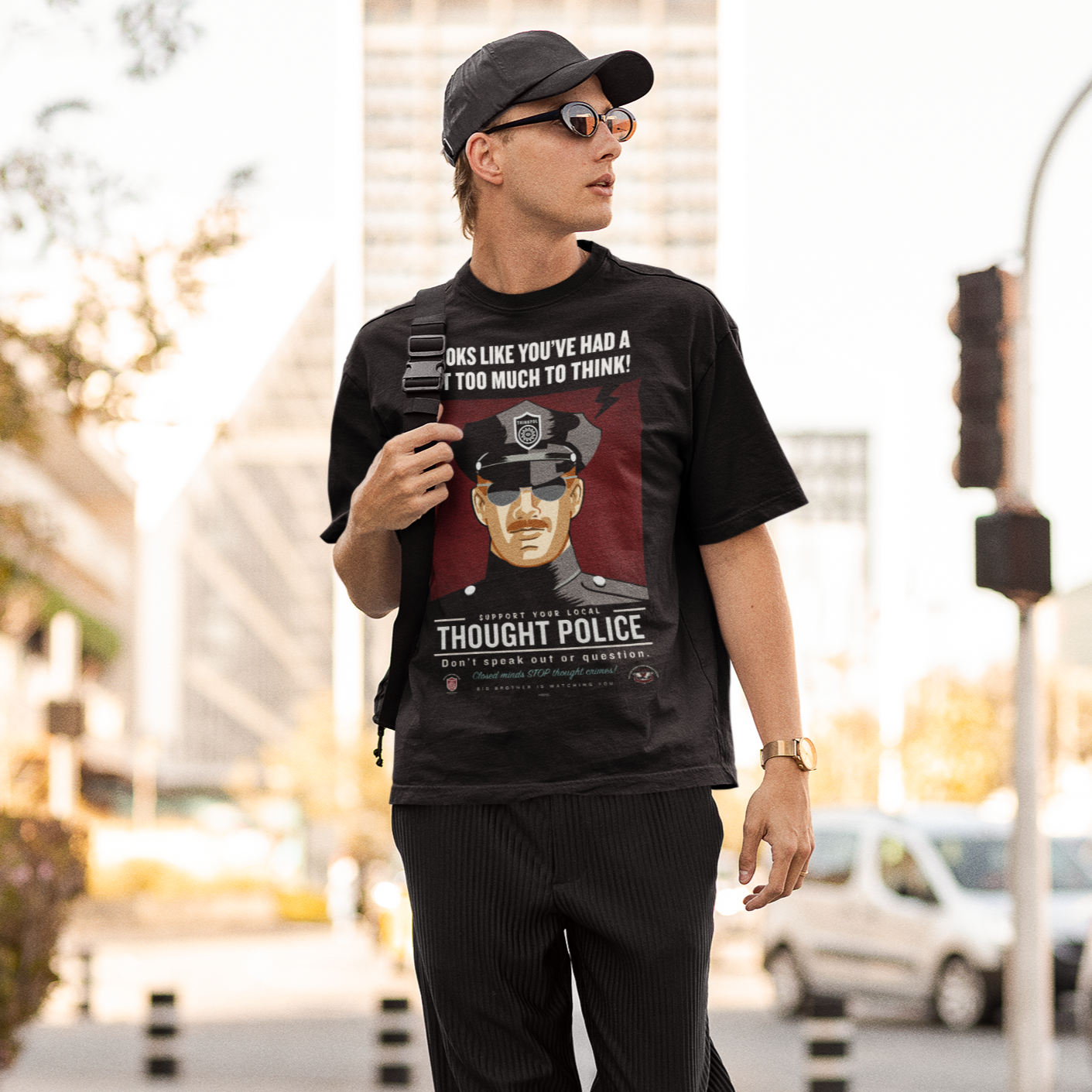 Looks Like You've Had A Bit Too Much To Think Thought Police Garment-Dyed Heavyweight T-Shirt