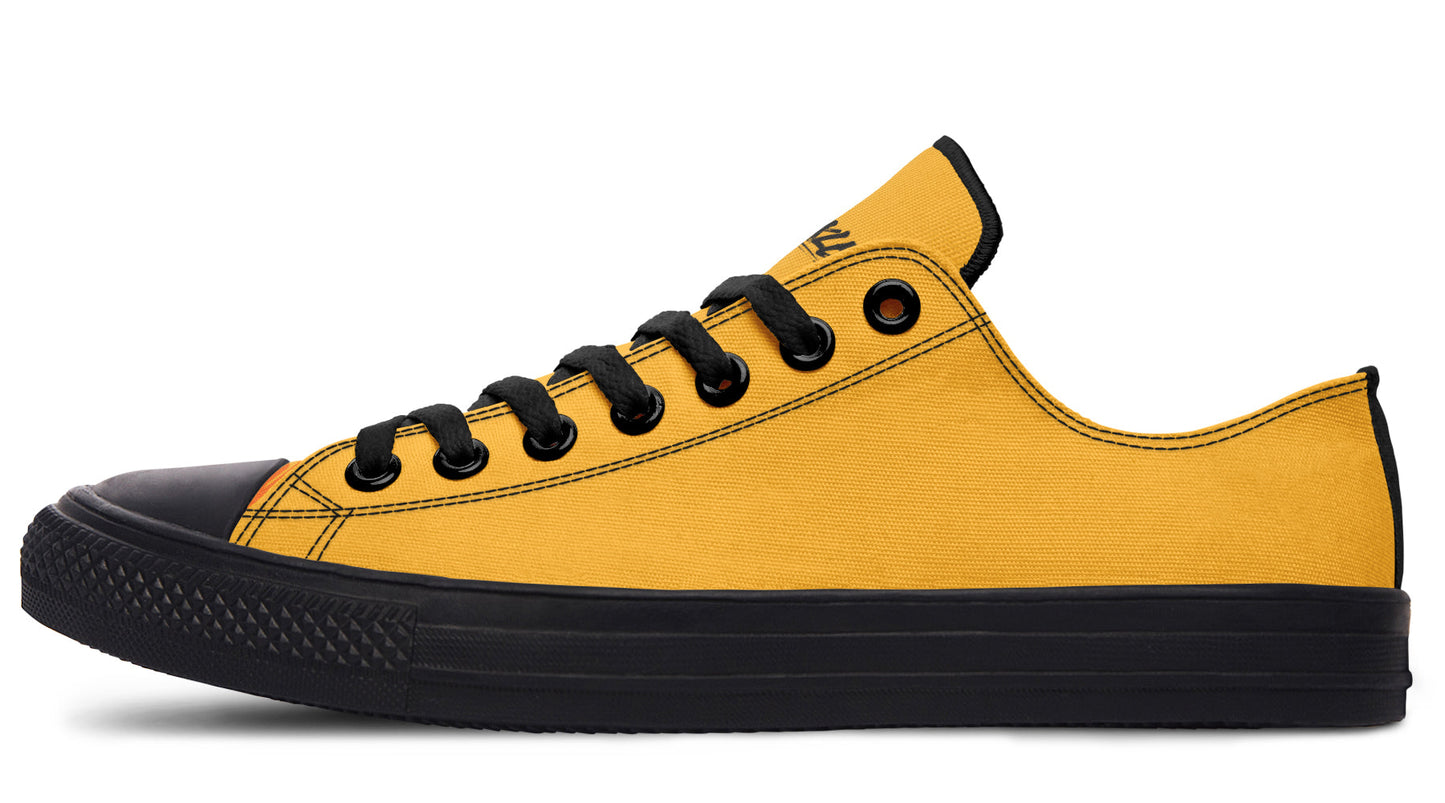 Sunflower And Skulls Yellow Low Tops