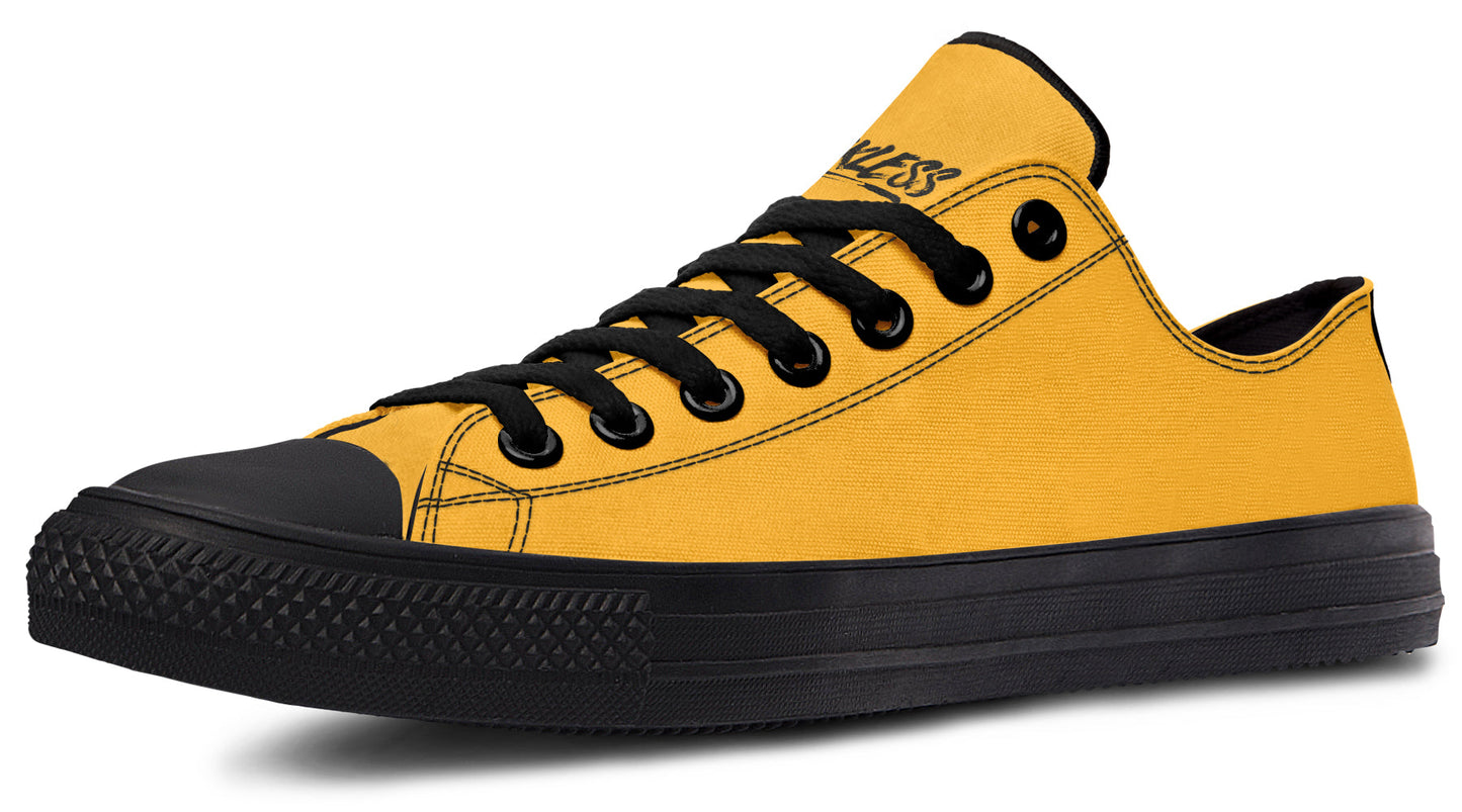 Sunflower And Skulls Yellow Low Tops