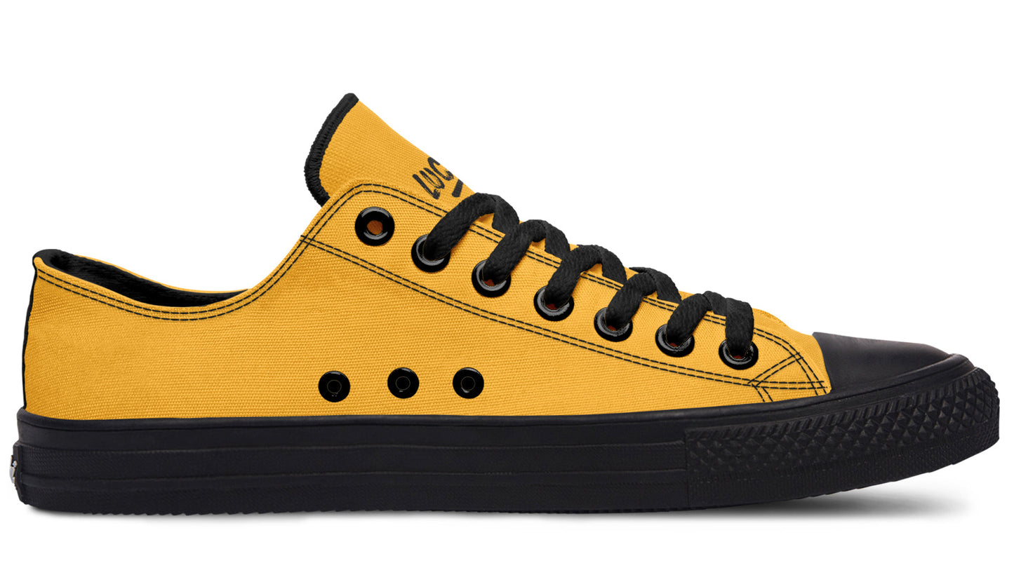 Sunflower And Skulls Yellow Low Tops