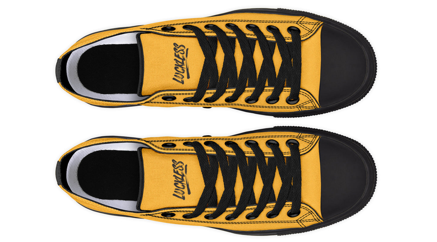 Sunflower And Skulls Yellow Low Tops