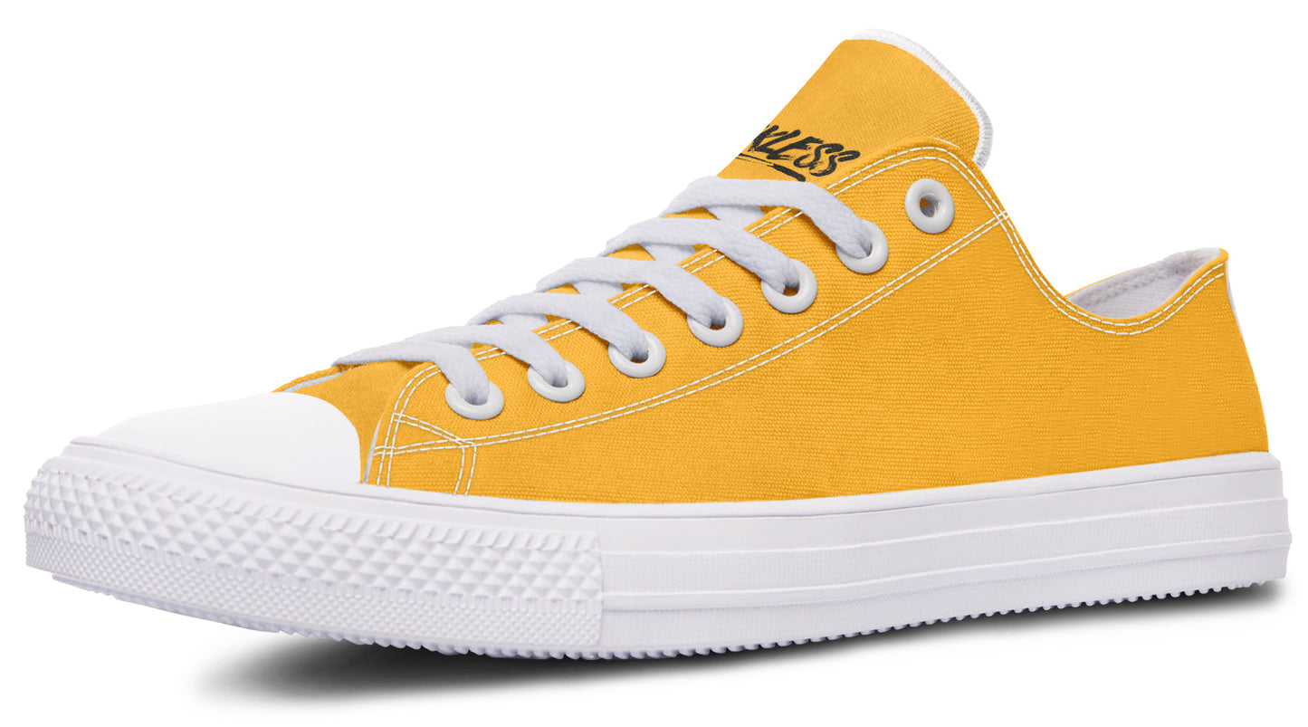 Sunflower And Skulls Yellow Low Tops