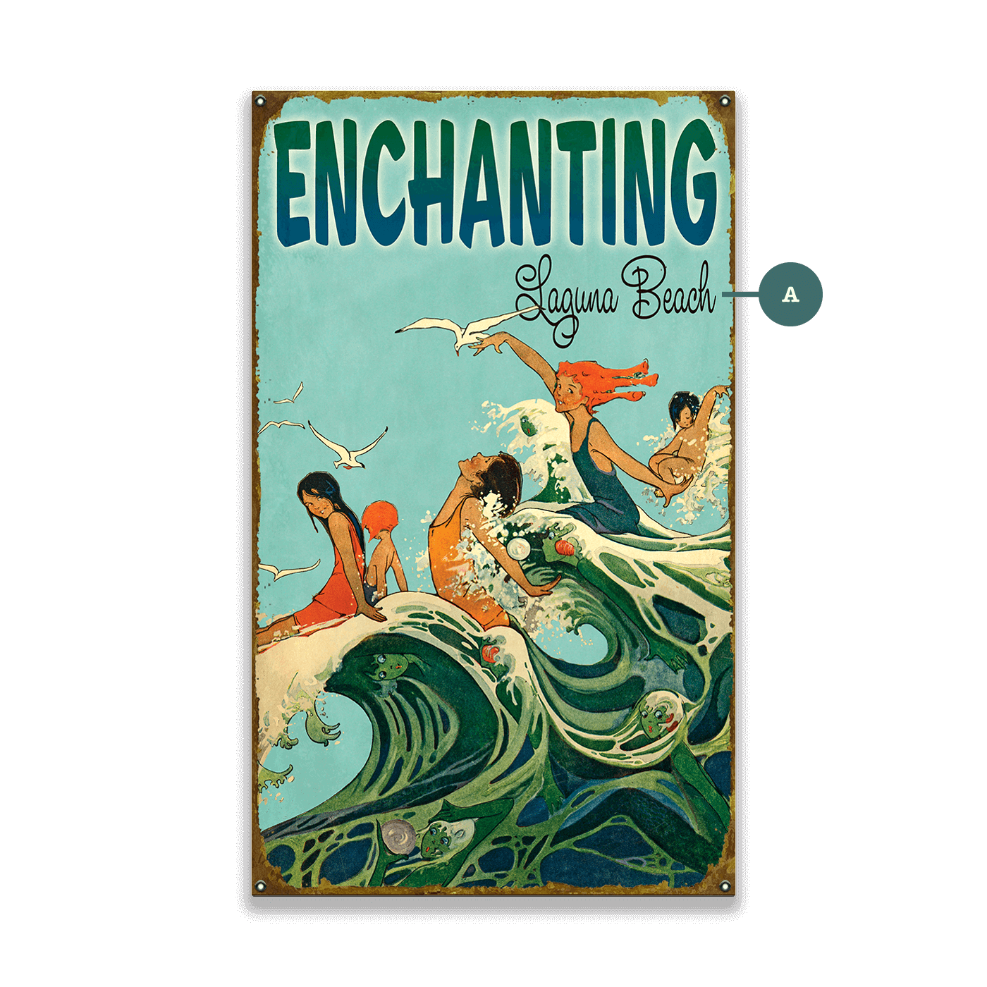 Enchanting Beach - Wood & Metal Wall Art