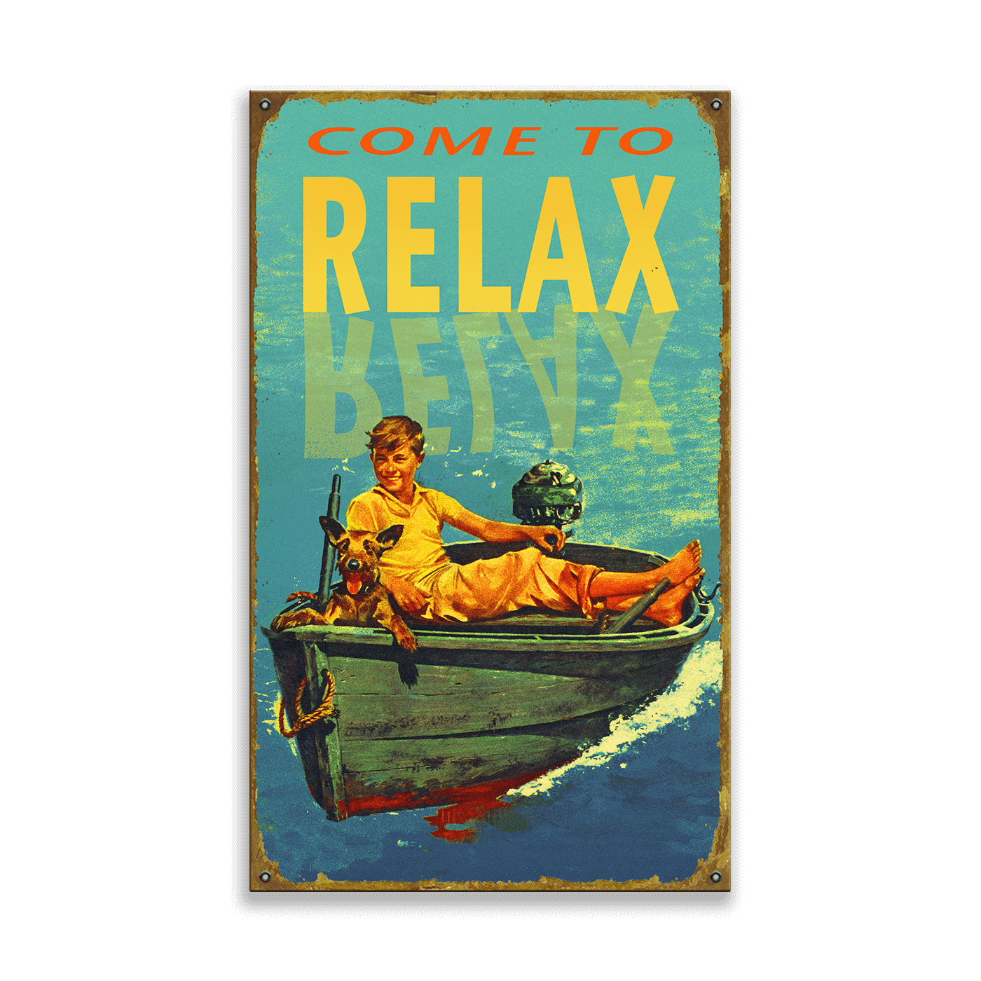 Come to Relax: Generic - Wood & Metal Wall Art