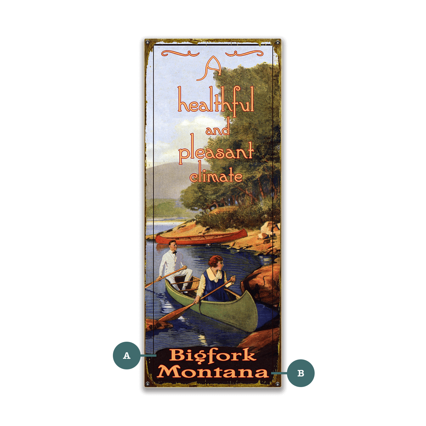 A Healthy and Pleasant Climate: Personalized - Wood & Metal Wall Art