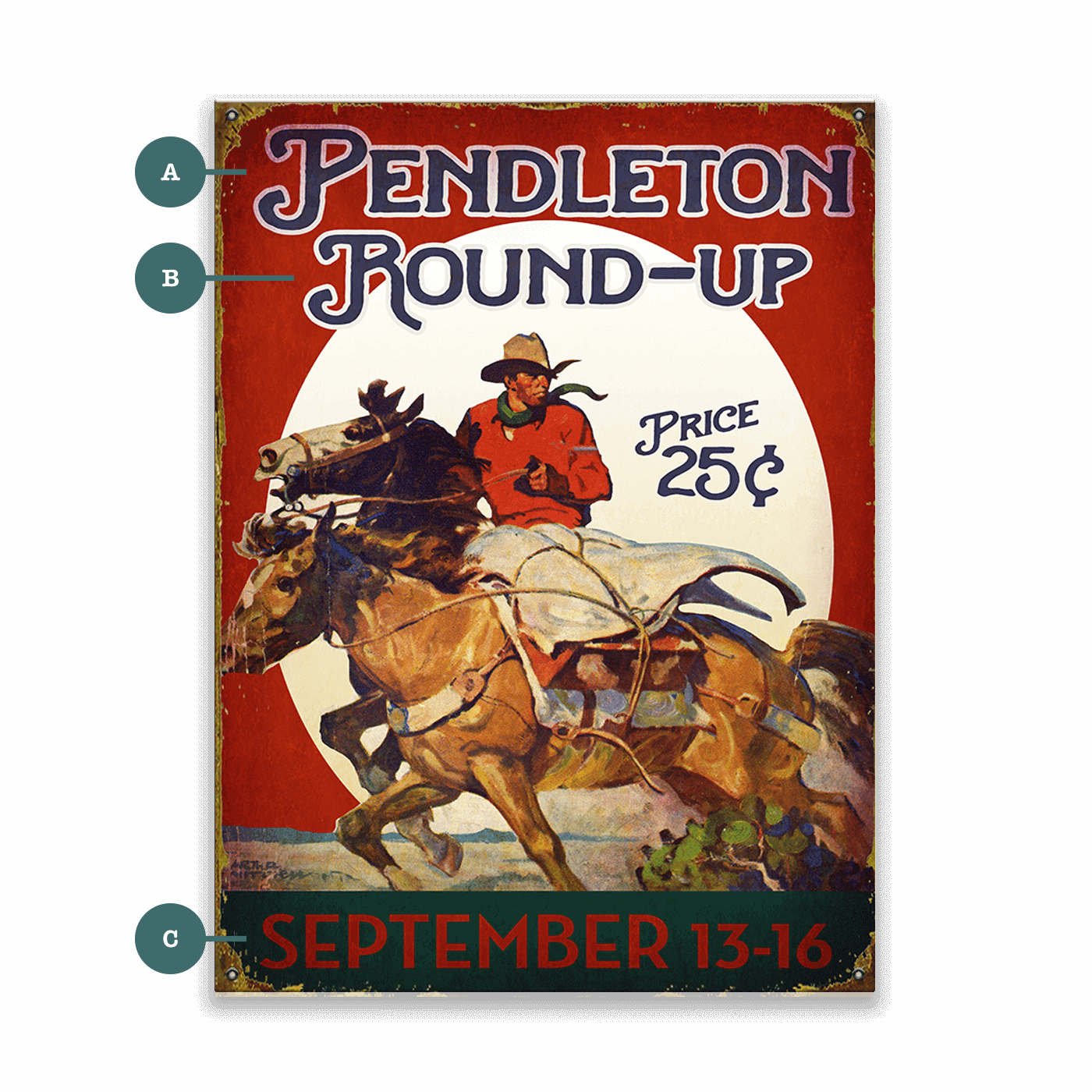 Cowboy Round-up - Wood & Metal Wall Art