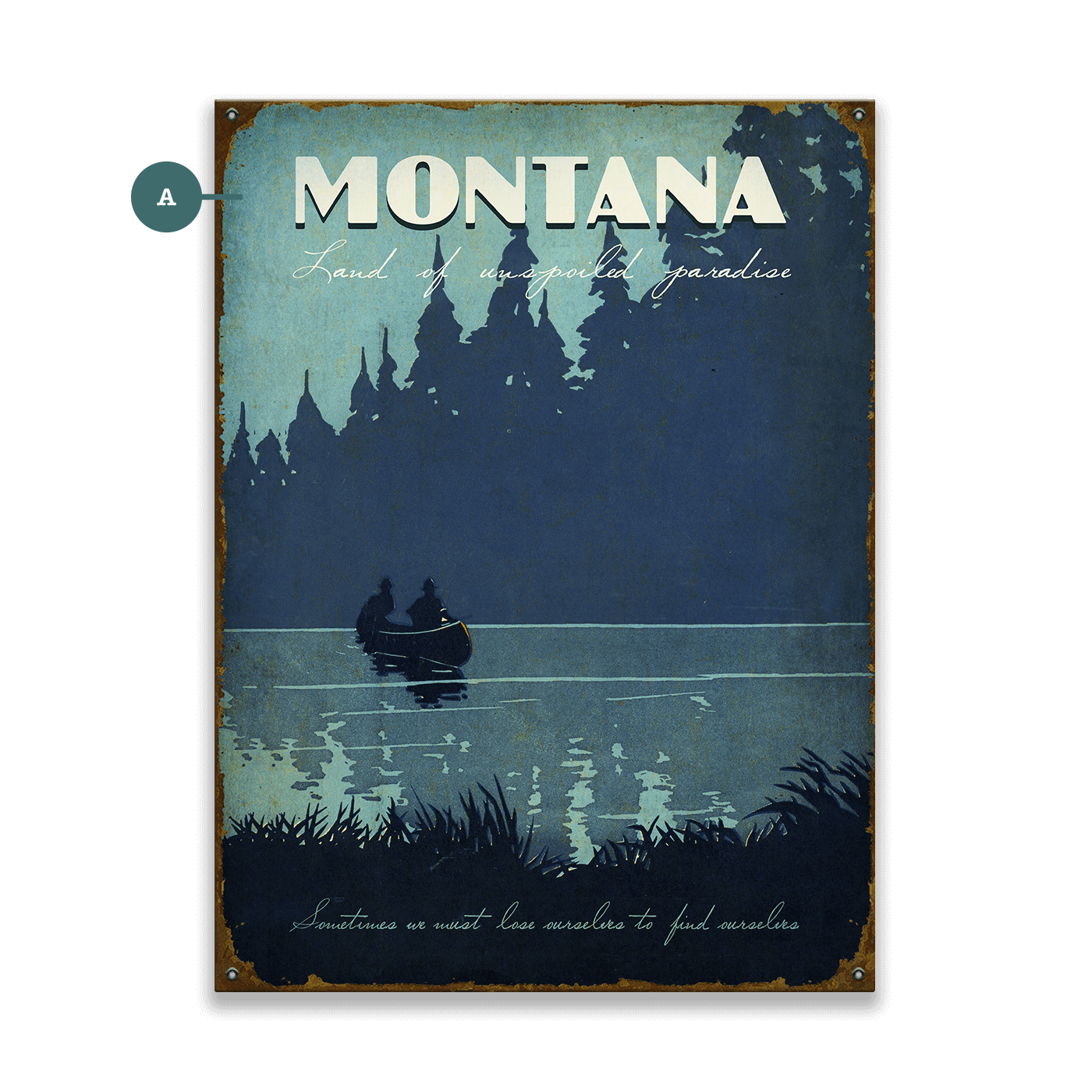 Land of Unspoiled Paradise - Wood & Metal Wall Art