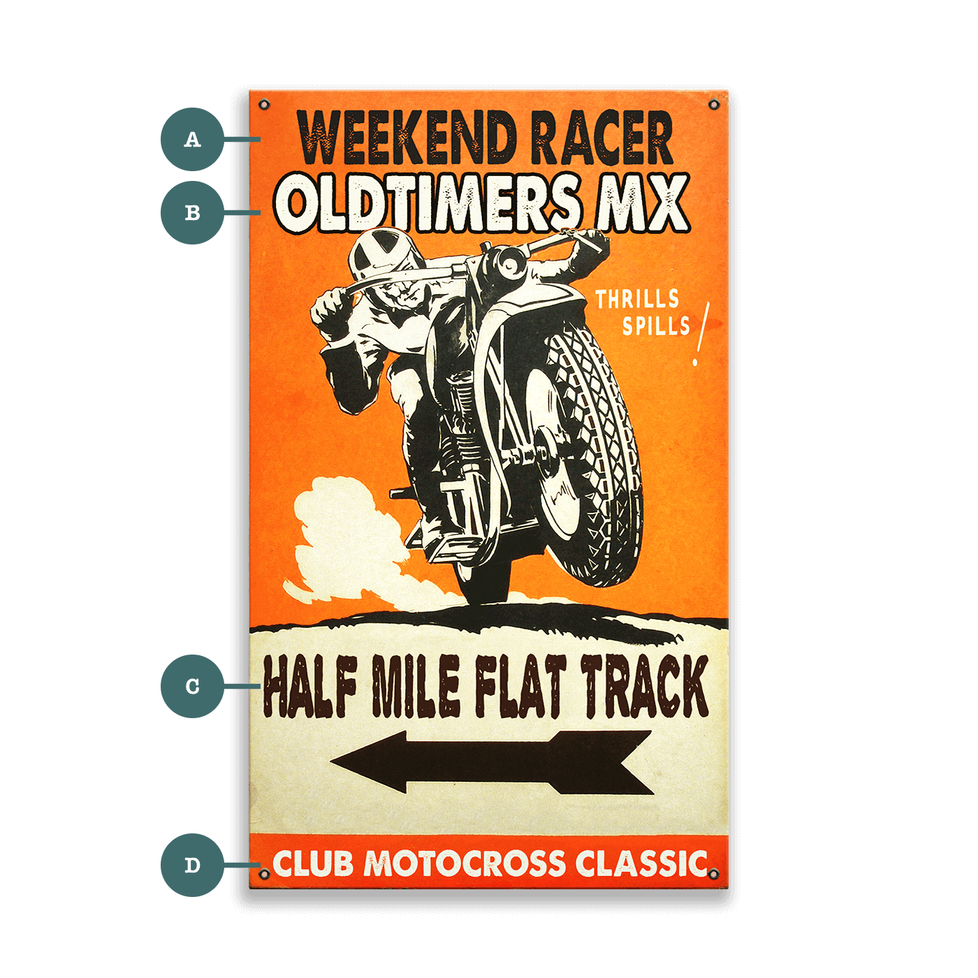 Weekend Racer - Wood & Metal Wall Art