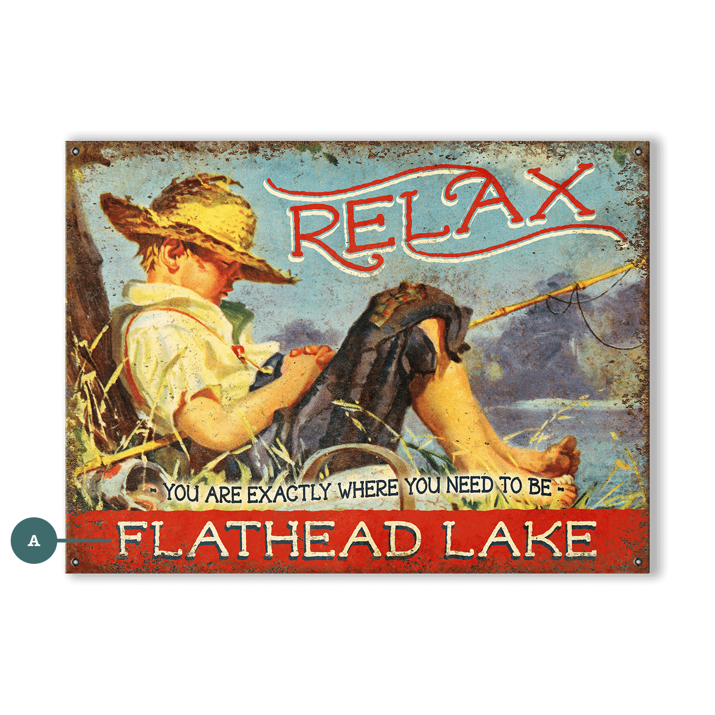 Relax by the Lake: Personalized - Wood & Metal Wall Art