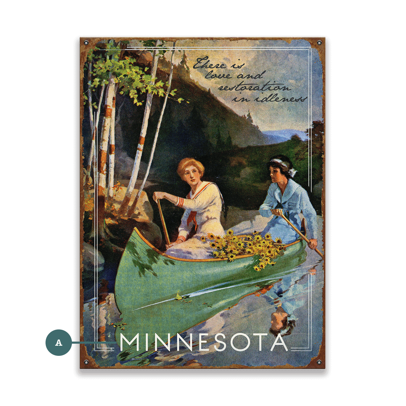 Relaxing Canoe Ride - Wood & Metal Wall Art