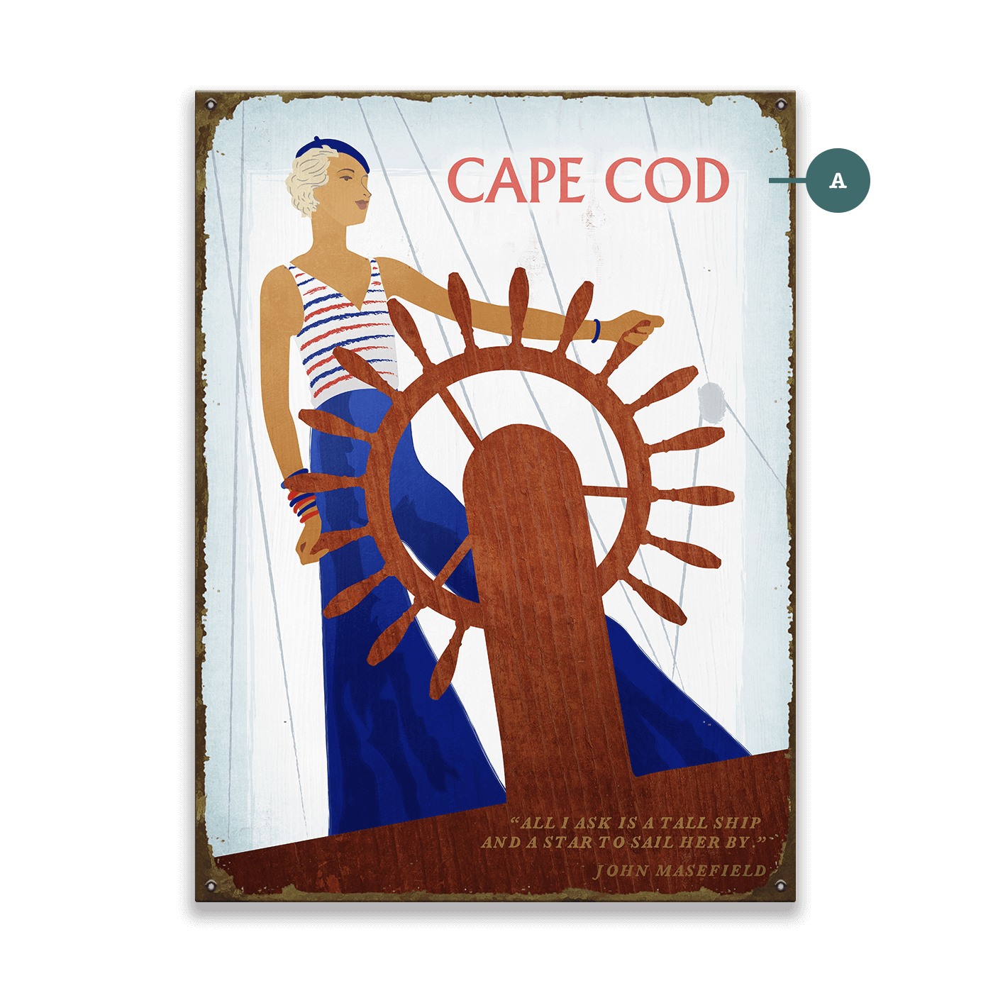 A Tall Ship and a Star to Sail Her By - Wood & Metal Wall Art