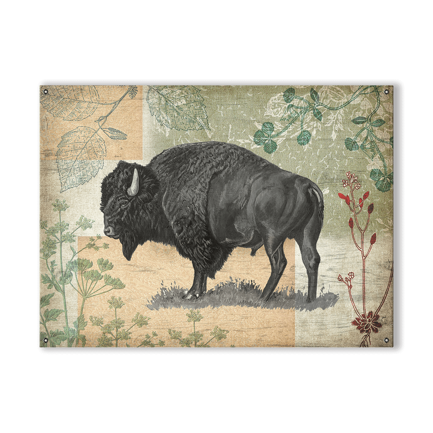 Wildwood Bison - Wood & Metal Wall Art