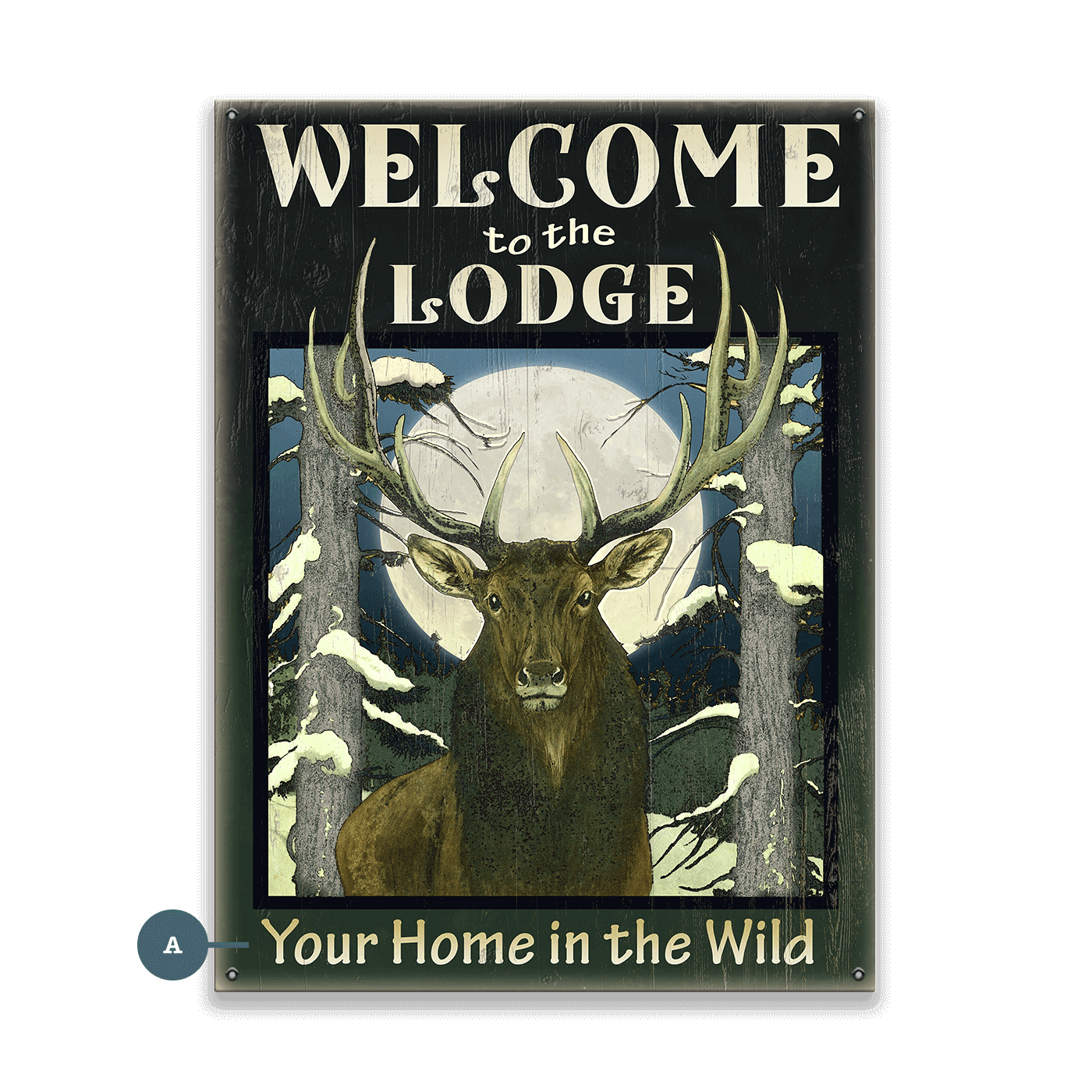 Welcome to the Lodge - Wood & Metal Wall Art