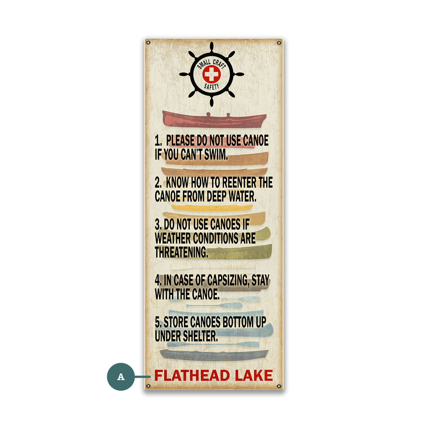 Small Craft Safety - Wood & Metal Wall Art