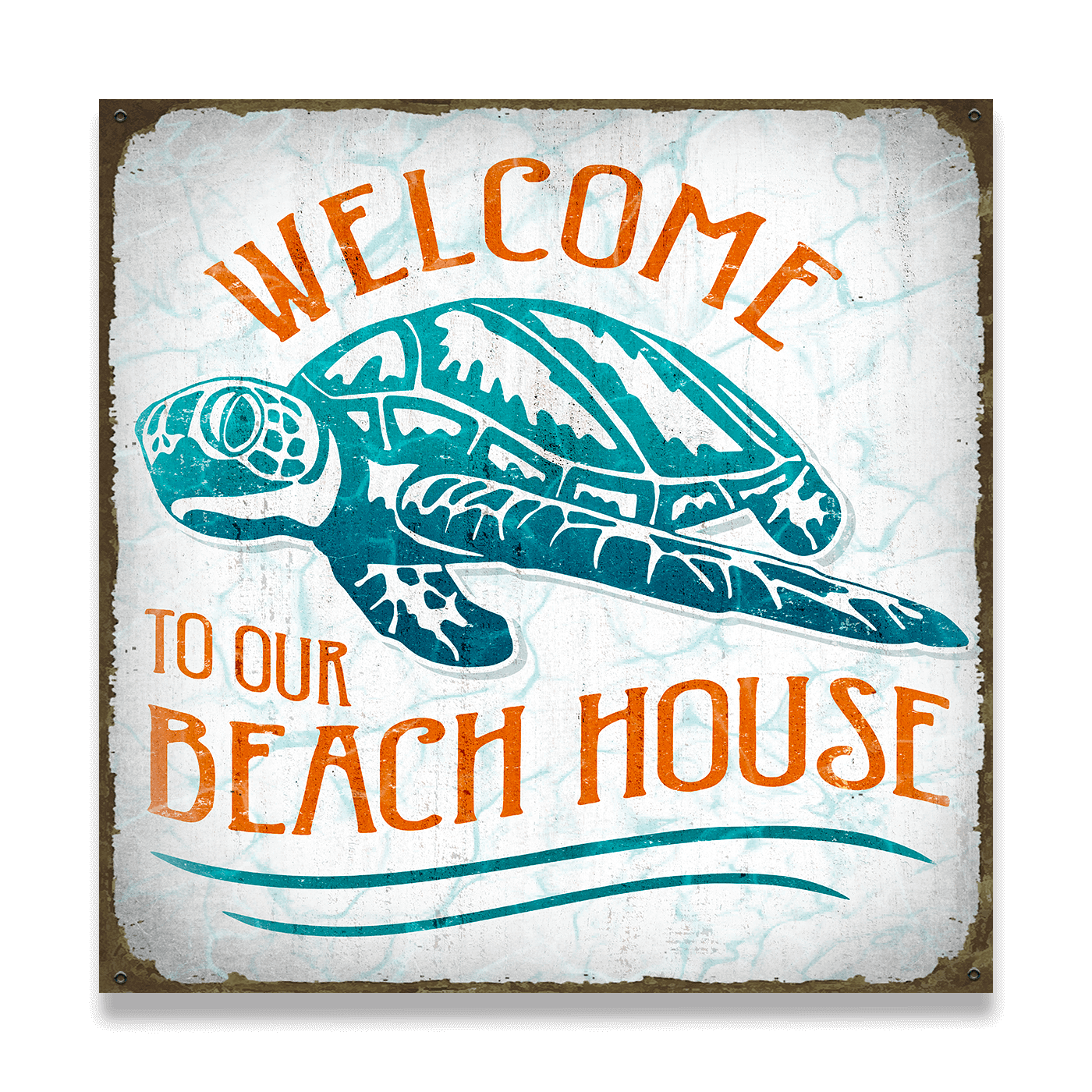 Turtle Beach House - Generic - Wood & Metal Wall Art