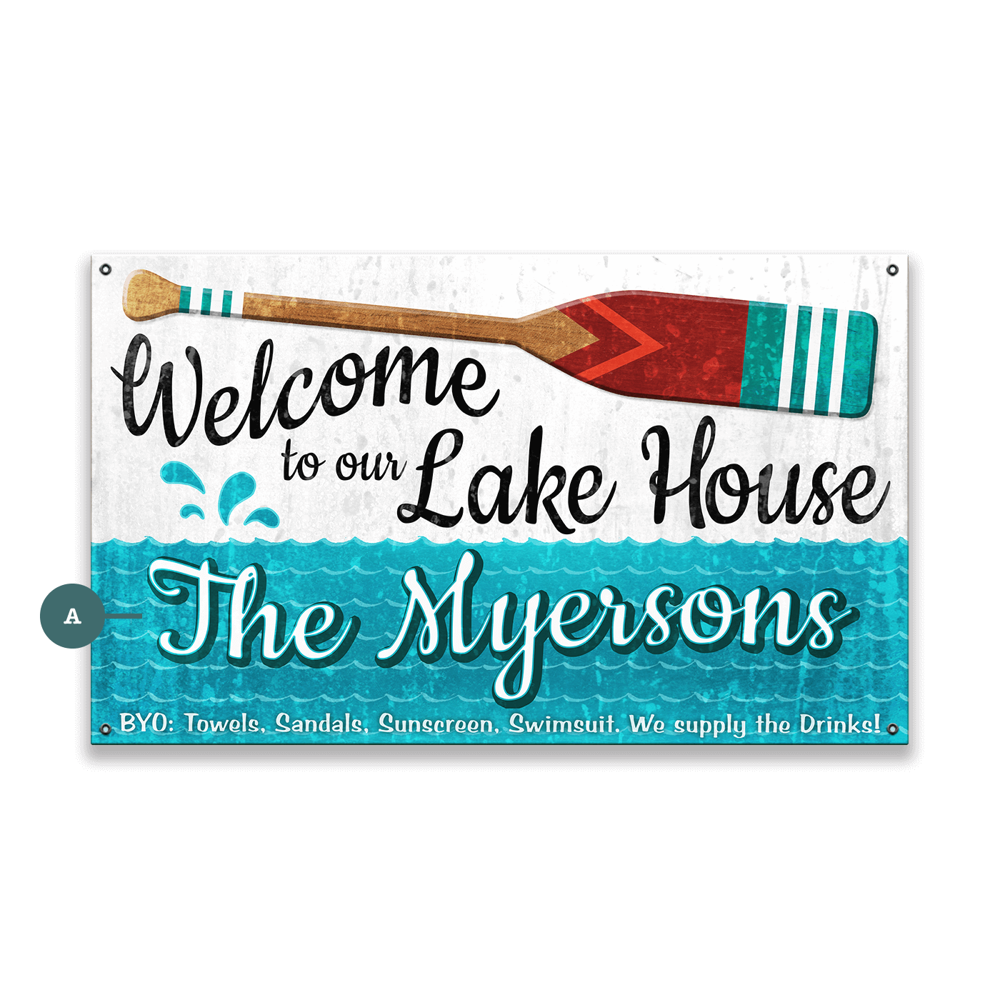 BYO: Towels to the Lake House - Wood & Metal Wall Art