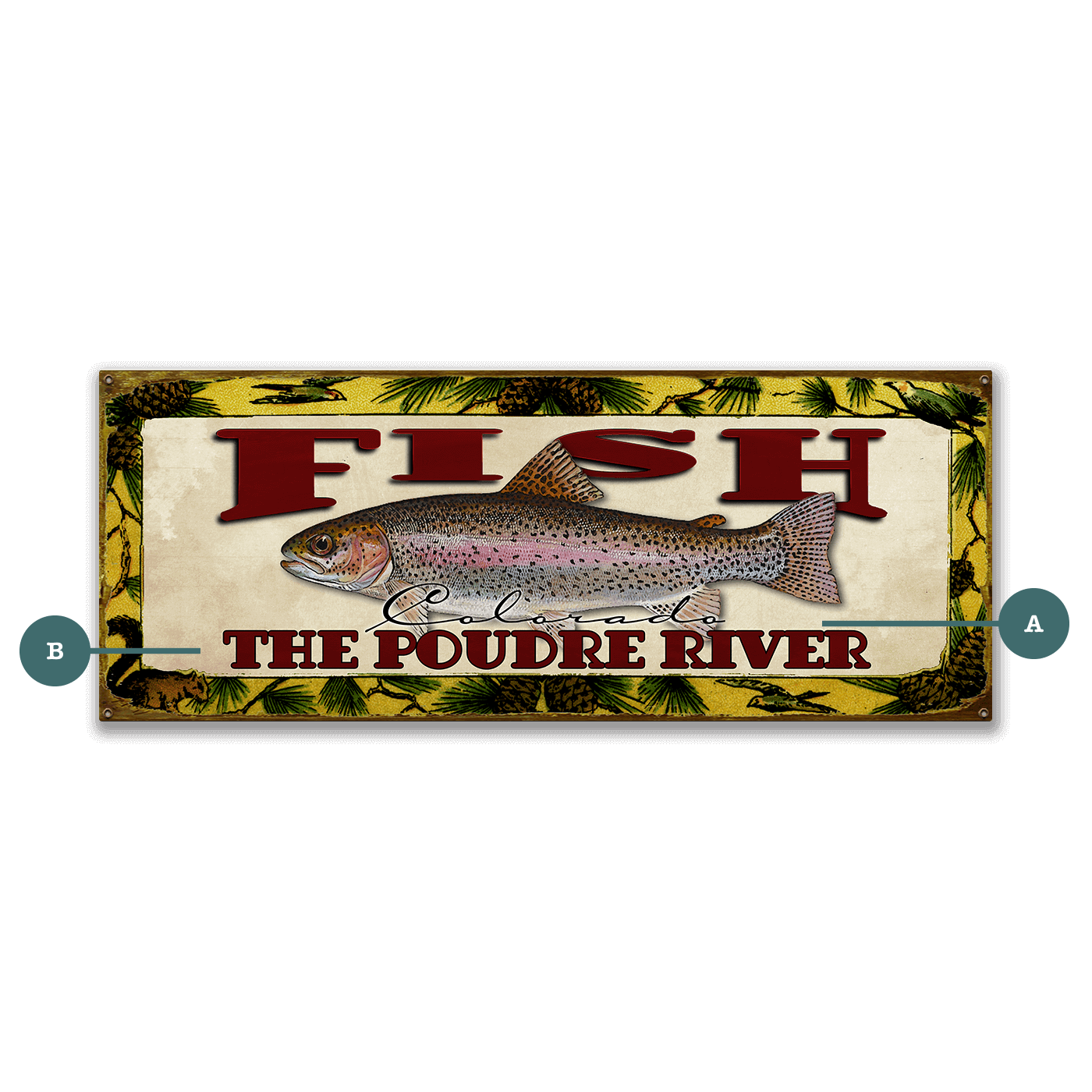 Catch of the Day Freshwater Fishing Sign Wall Decor