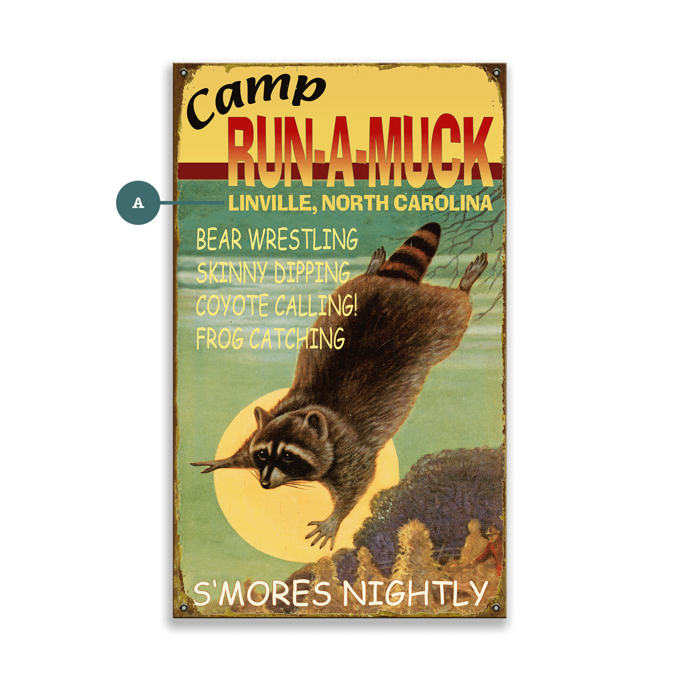 Camp Run-a-Muck - Wood & Metal Wall Art