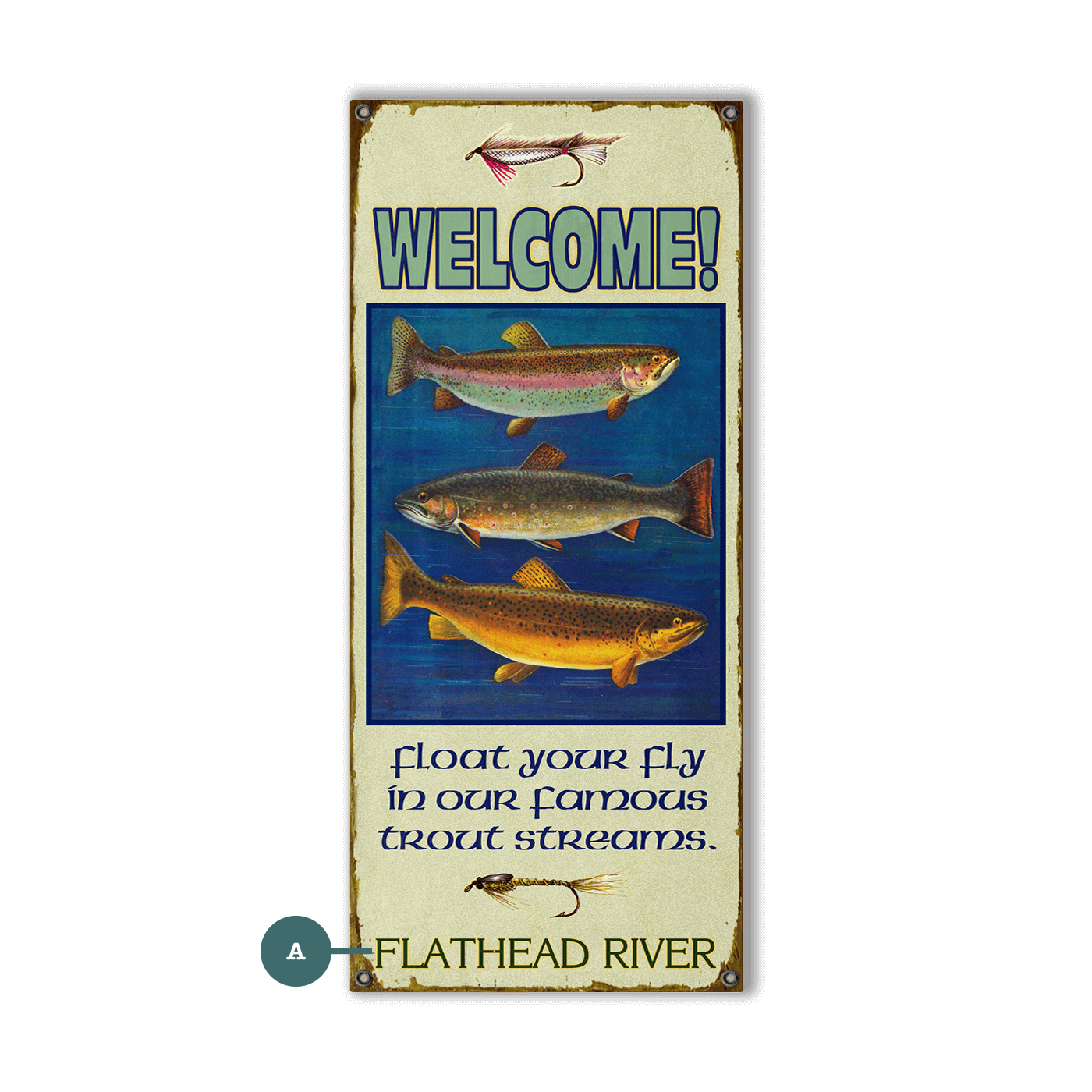 Float Your Fly: Personalized - Wood & Metal Wall Art