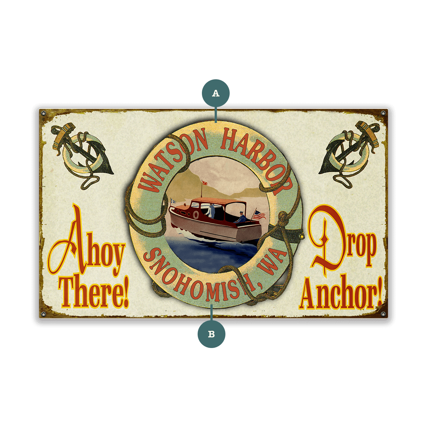 Ahoy There! - Wood & Metal Wall Art