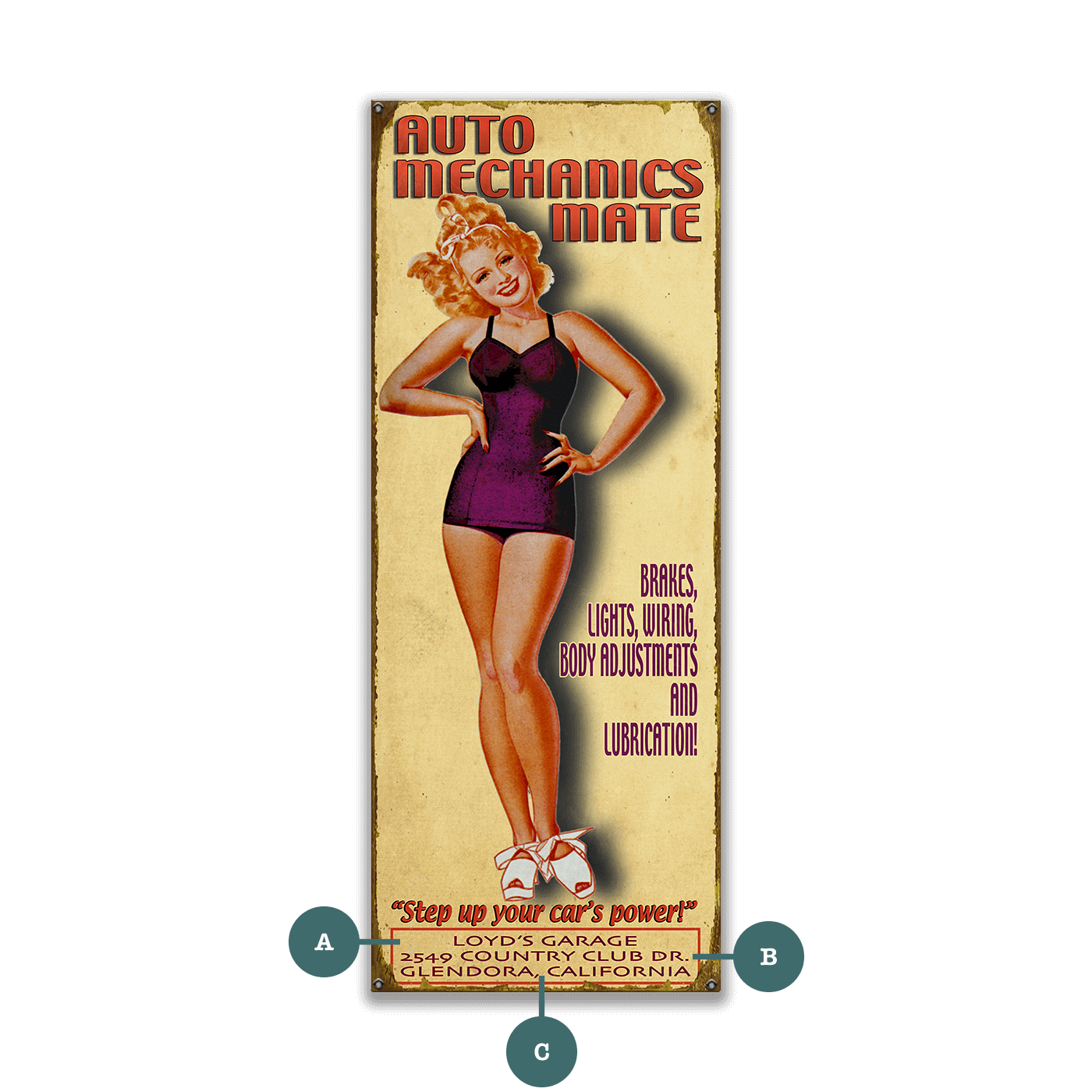 Auto Mechanic's Mate - Wood & Metal Wall Art