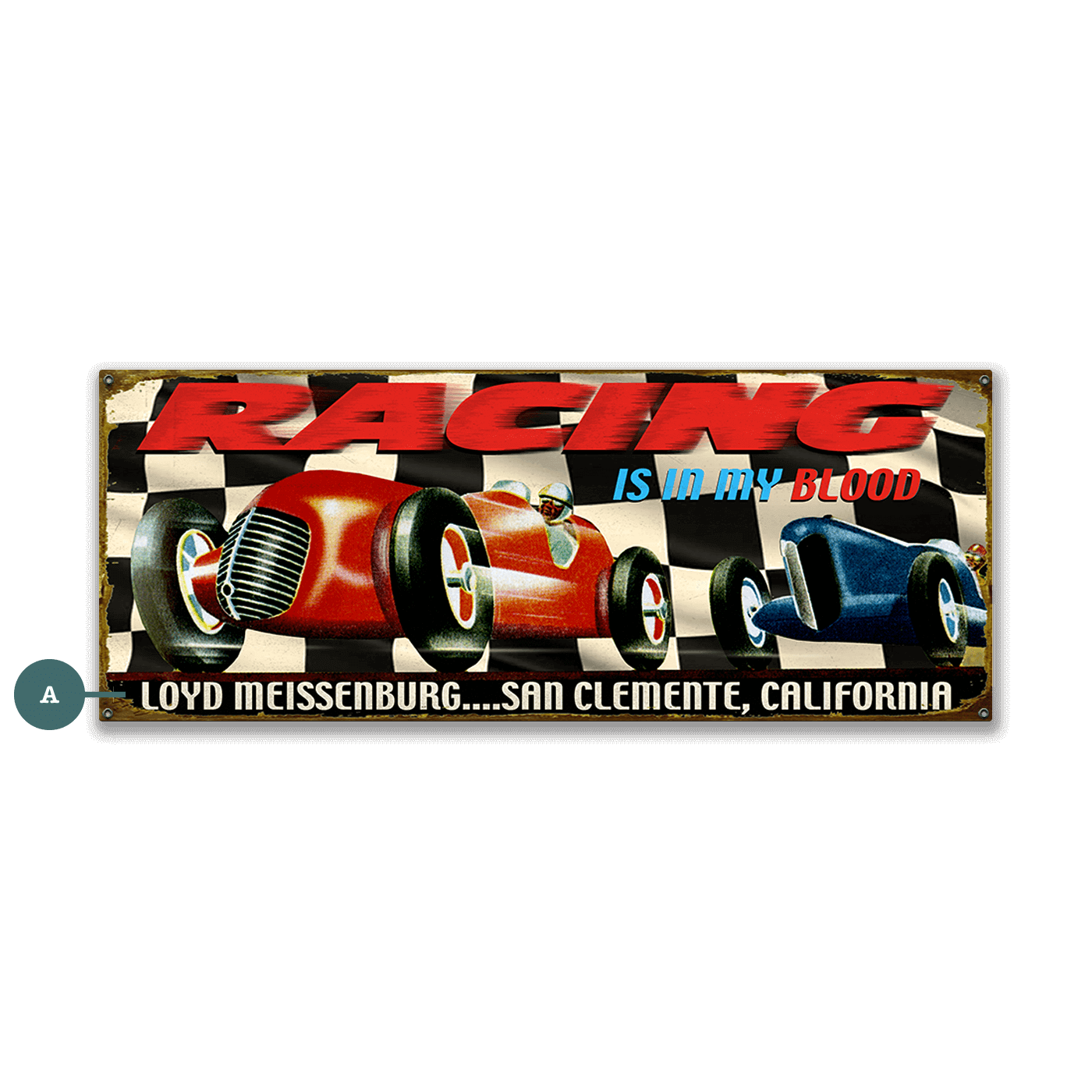 Racing is in My Blood - Wood & Metal Wall Art