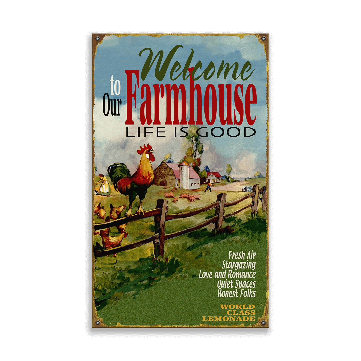 Welcome to our Farmhouse: Generic - Wood & Metal Wall Art