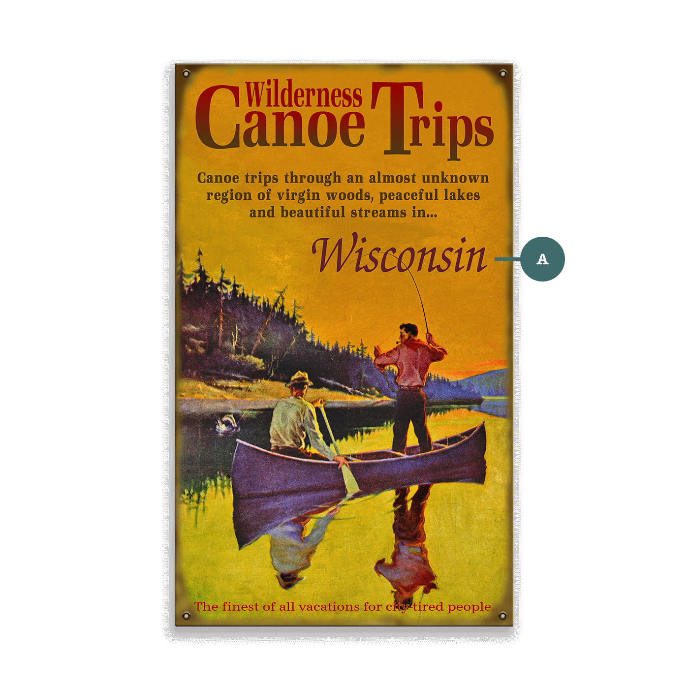 Wilderness Canoe Trips - Wood & Metal Wall Art