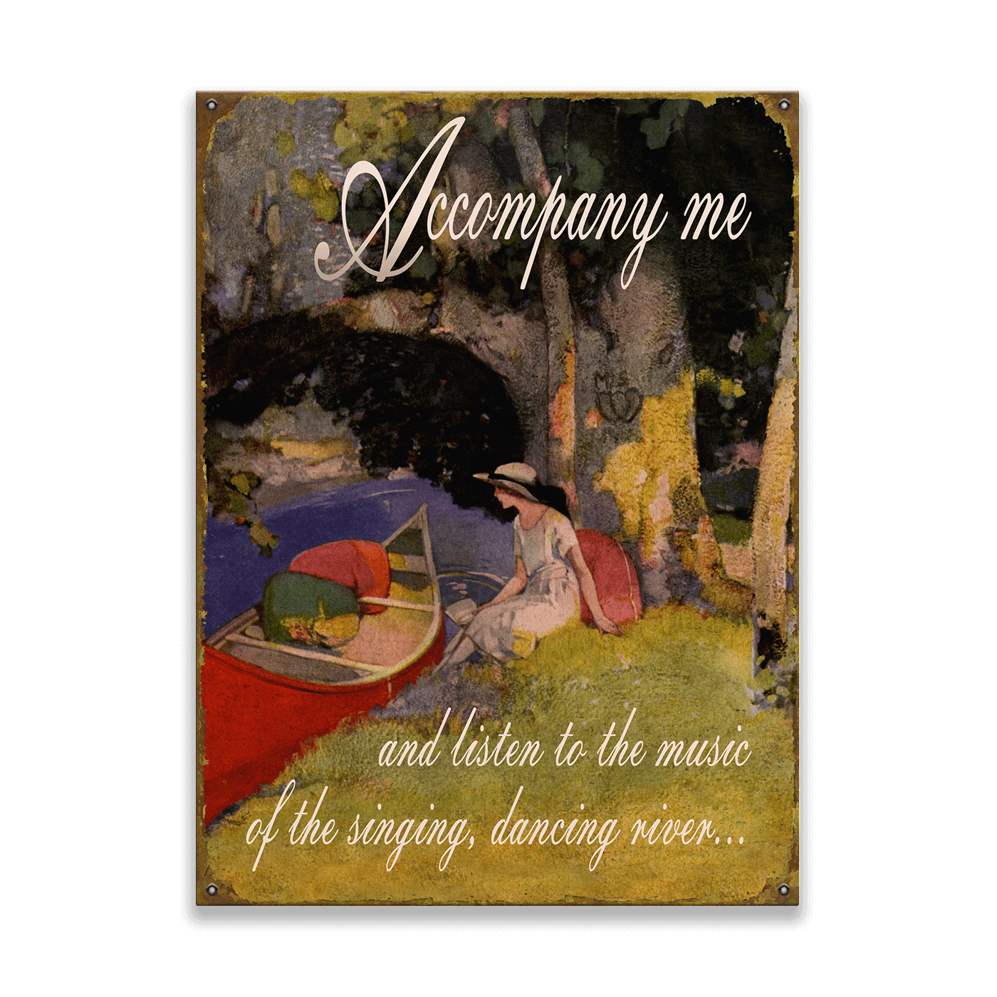 Accompany Me to the River: Generic - Wood & Metal Wall Art