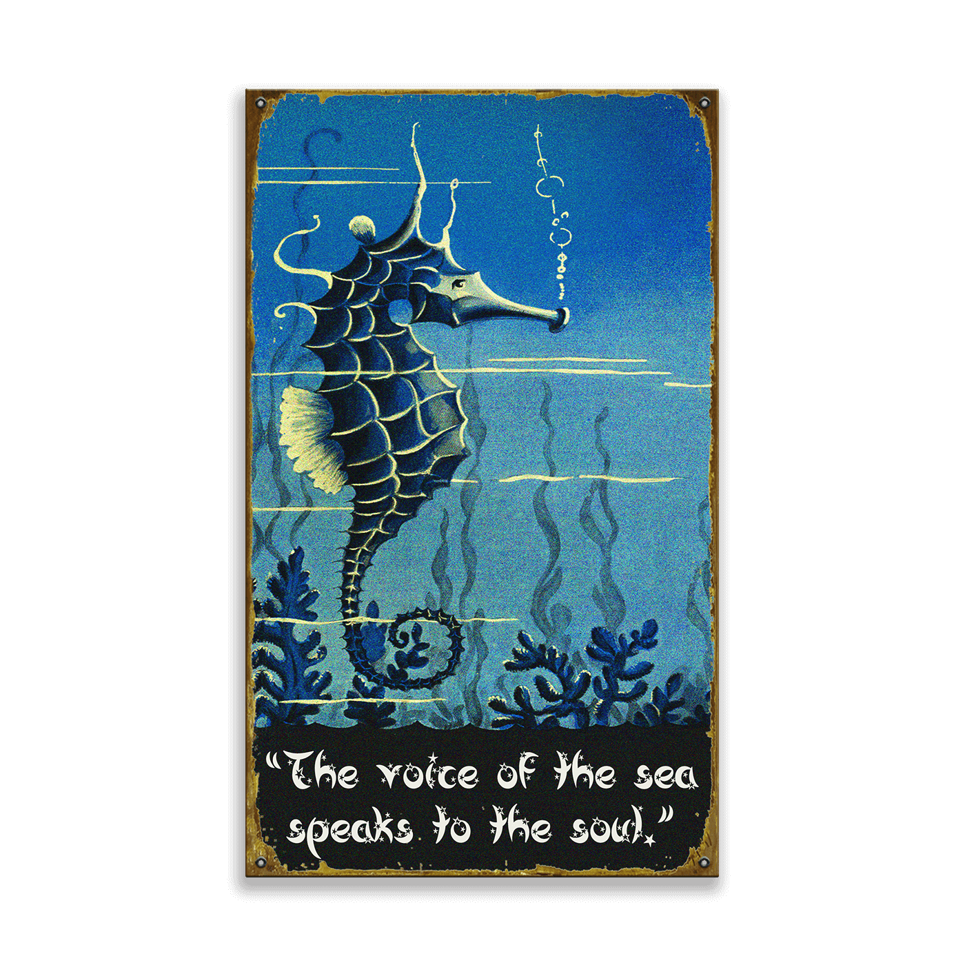 Seahorse Voice of the Sea: Generic - Wood & Metal Wall Art