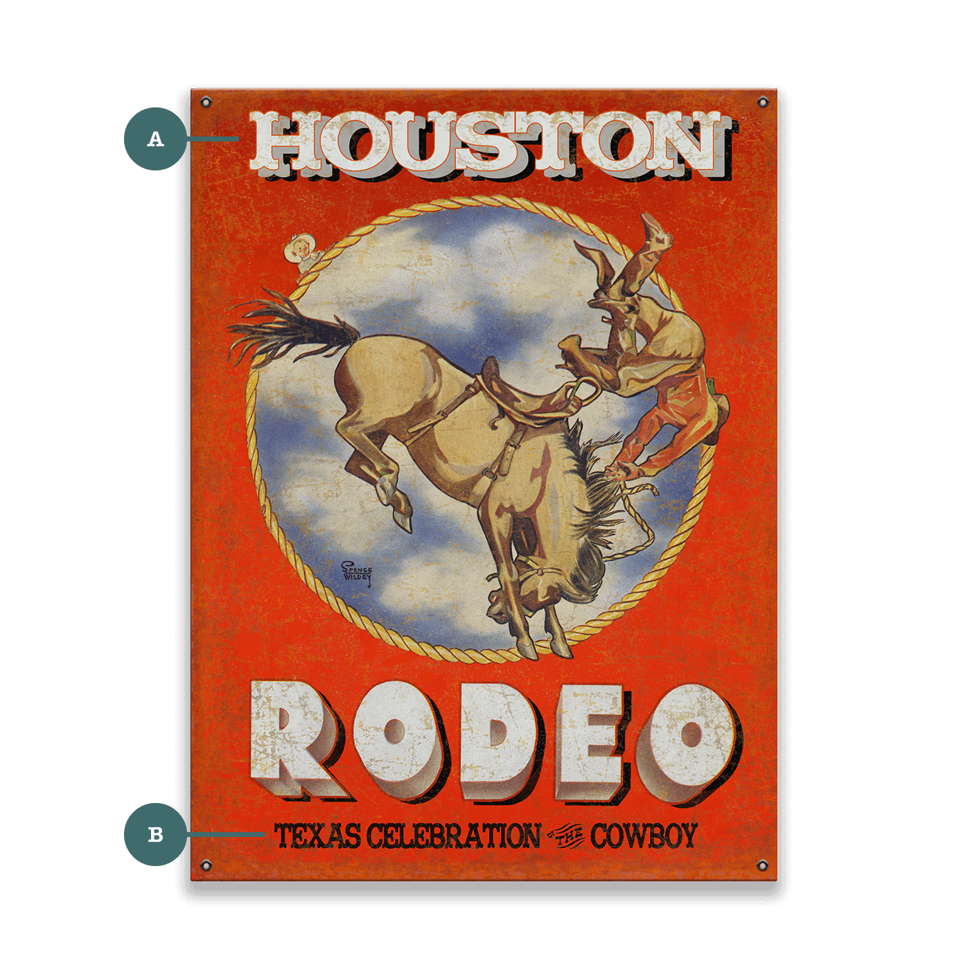 Rodeo: Celebration of the Cowboy - Wood & Metal Wall Art