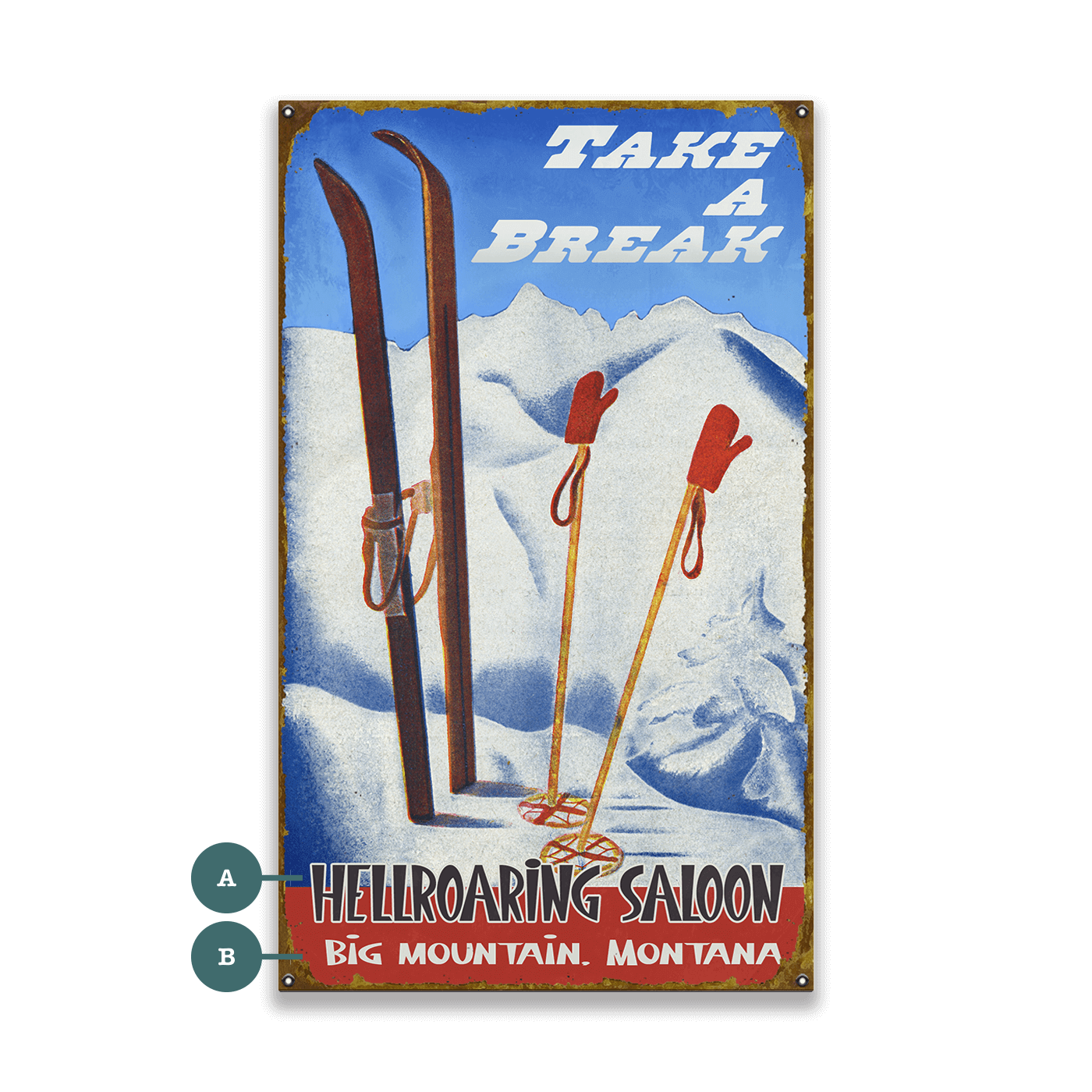 Take a Break - Wood & Metal Wall Art