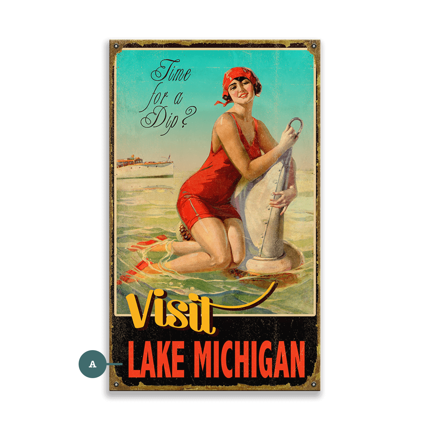 Time for a Dip - Wood & Metal Wall Art