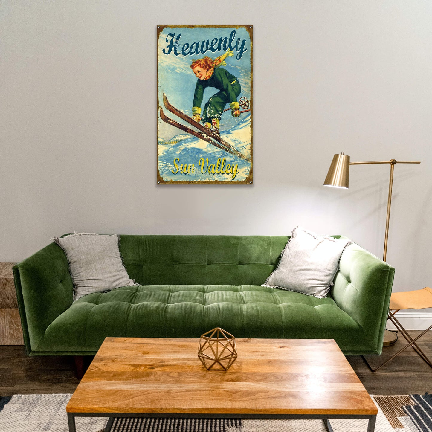 Heavenly Ski - Wood & Metal Wall Art
