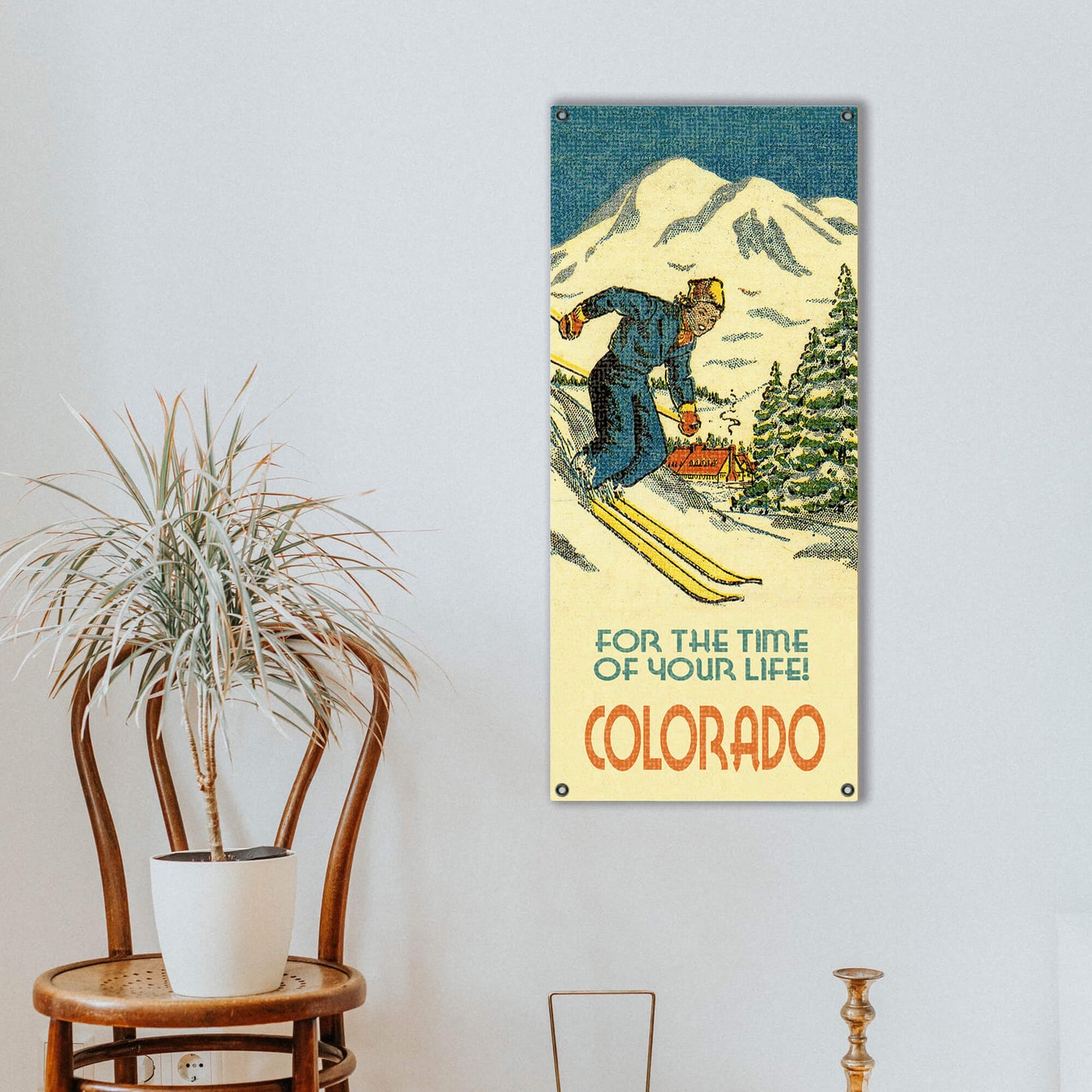 Time of Your Life Downhill Skier - Wood & Metal Wall Art