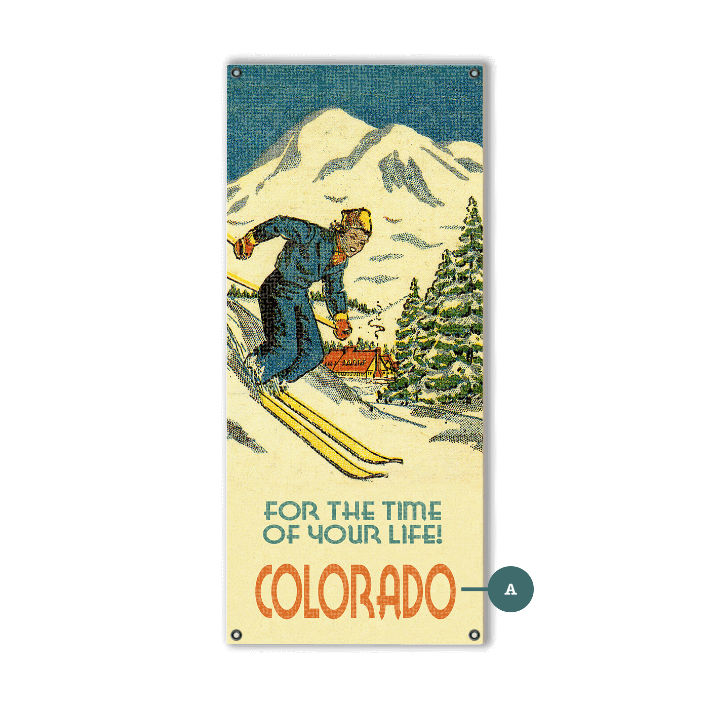 Time of Your Life Downhill Skier - Wood & Metal Wall Art