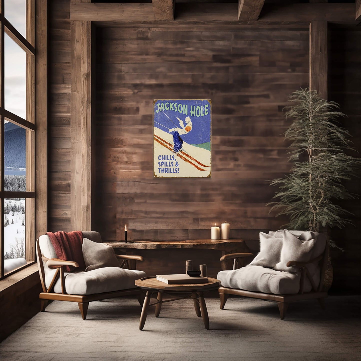 Chills Spills & Thrills - Wood & Metal Wall Art