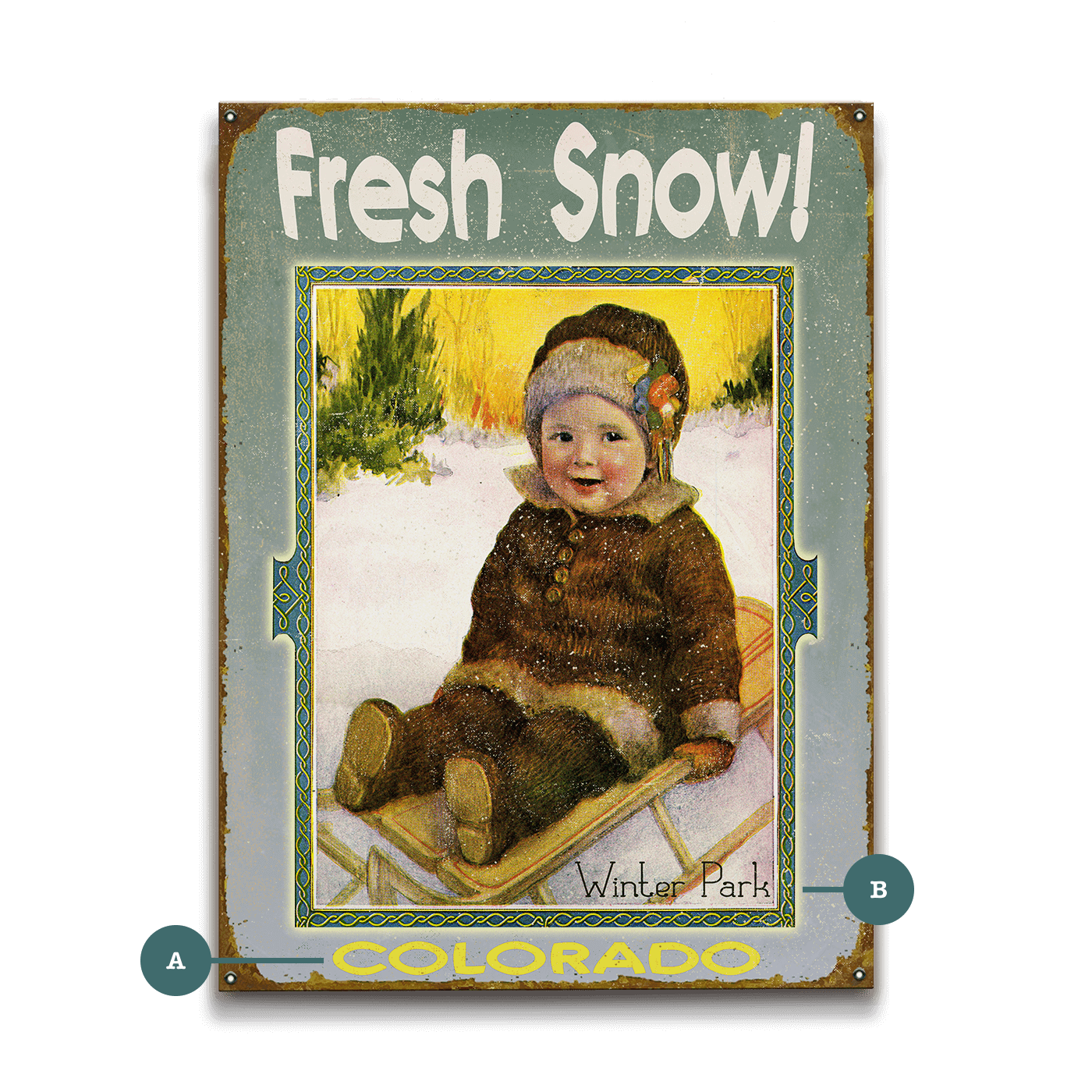 Fresh Snow - Wood & Metal Wall Art