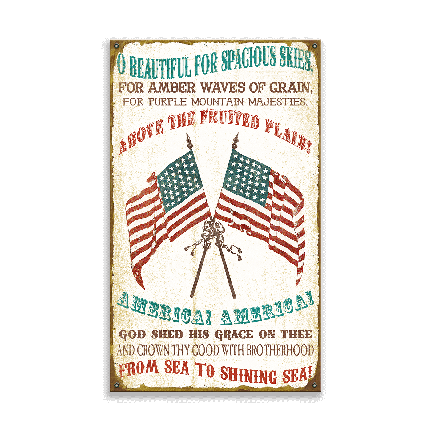 America the Beautiful: Generic - Wood & Metal Wall Art