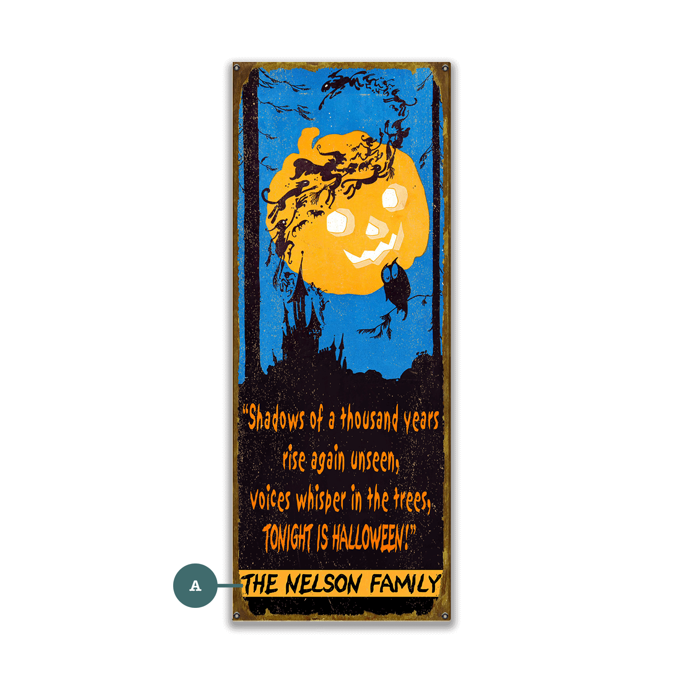 Pumpkin Moon - Wood & Metal Wall Art