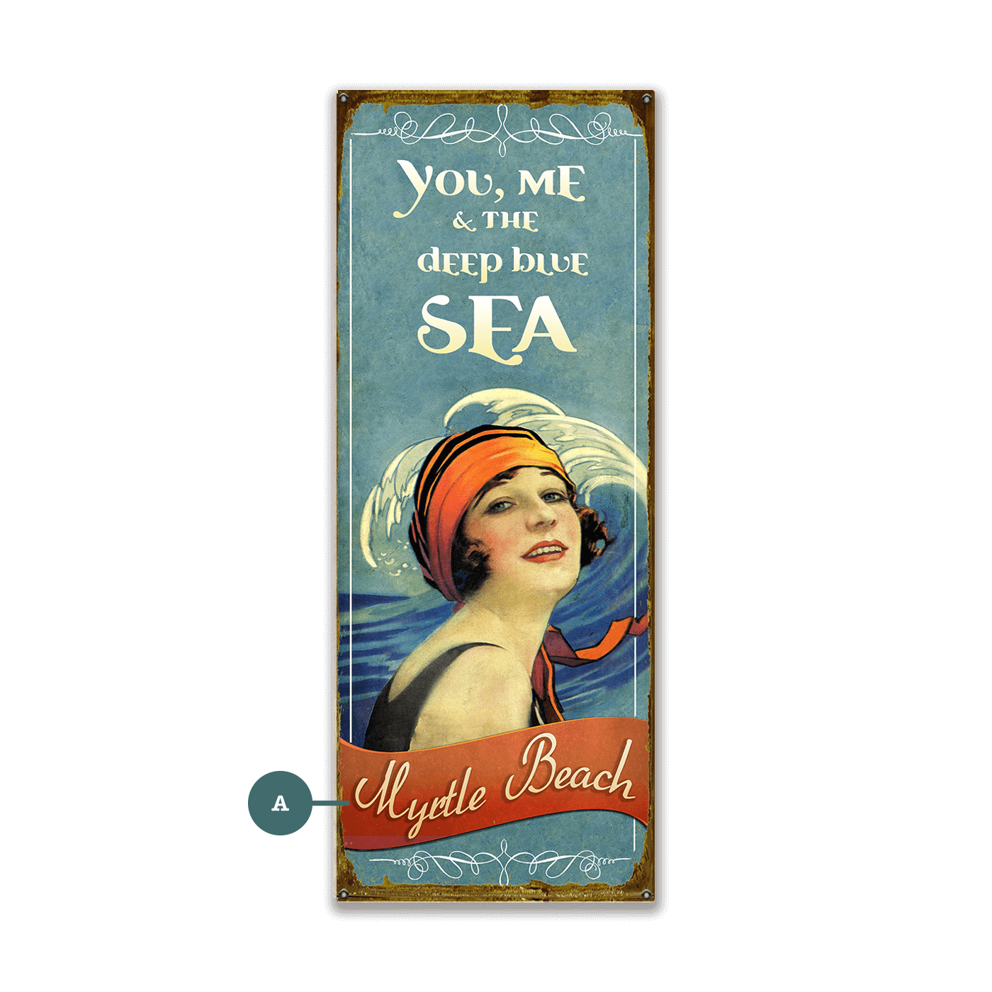 You, Me, and the Deep Blue Sea - Wood & Metal Wall Art