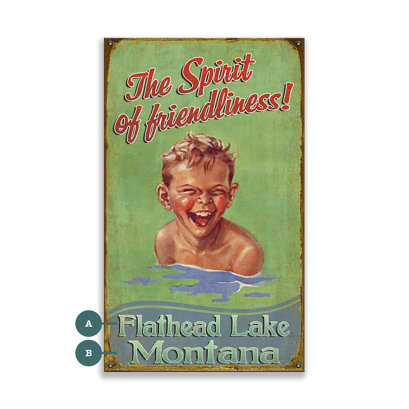The Spirit of Friendliness - Wood & Metal Wall Art