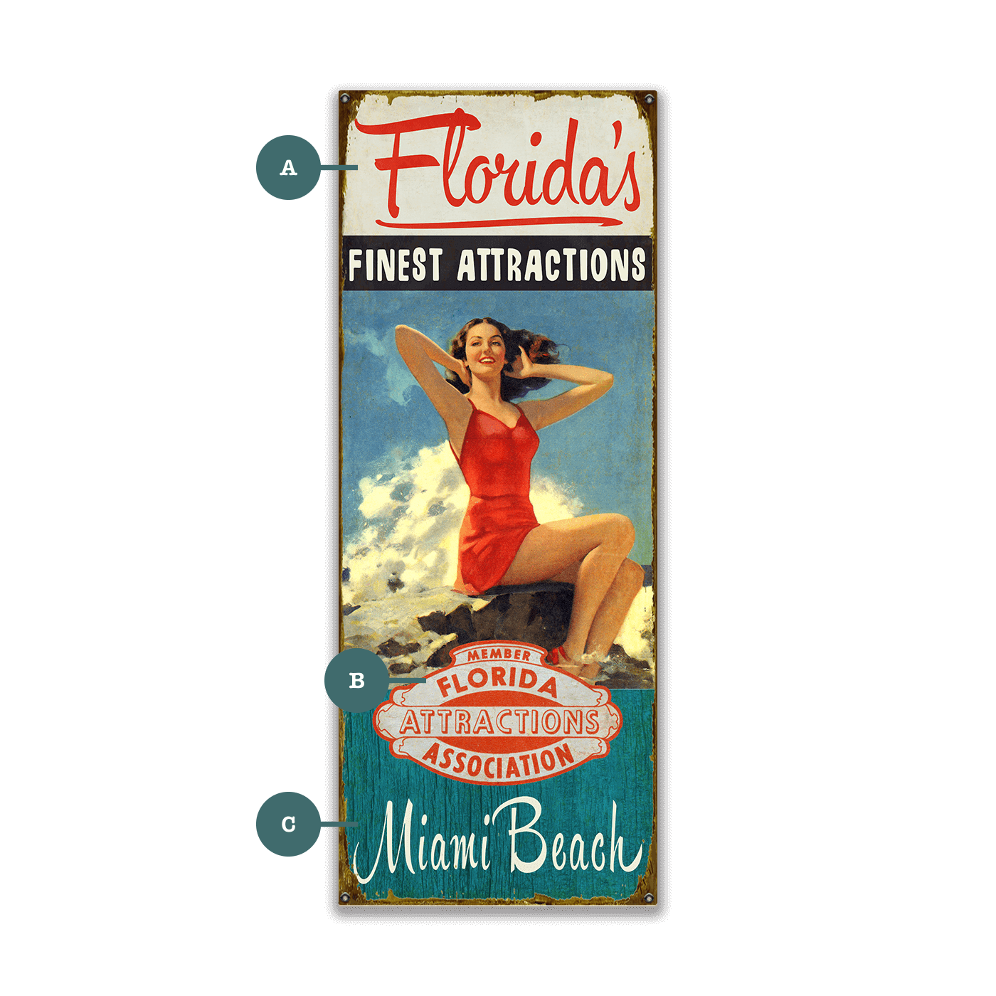 Finest Attractions - Wood & Metal Wall Art