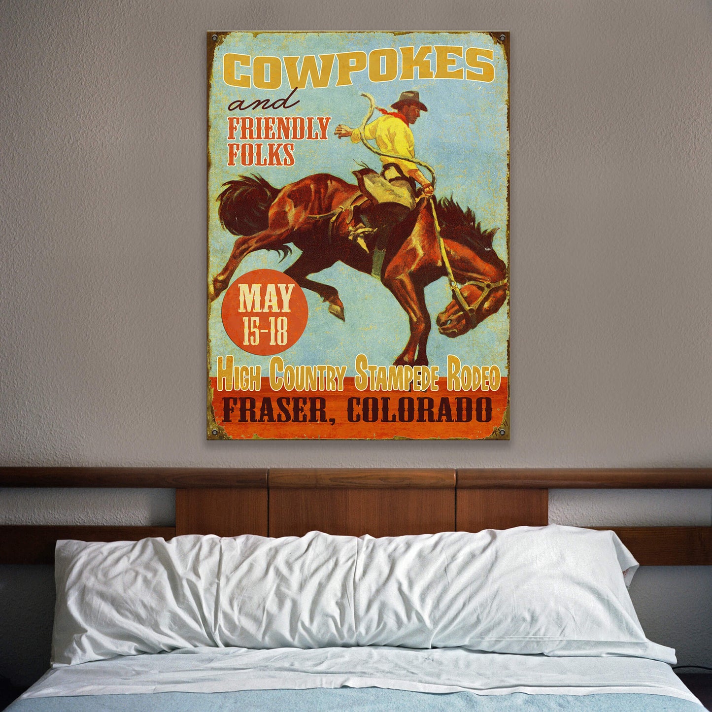 Cowpokes and Friendly Folks - Wood & Metal Wall Art
